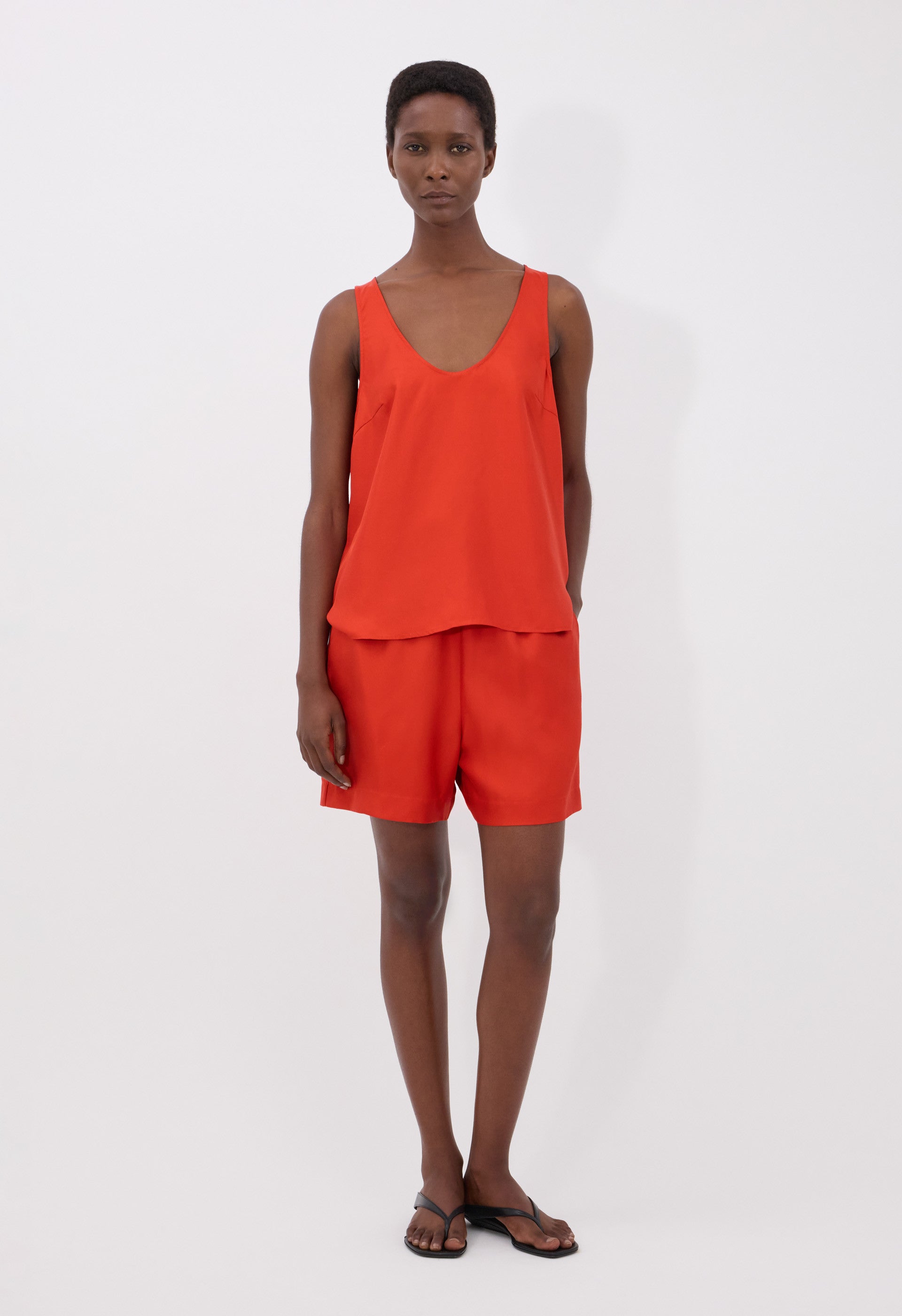 GABY Silk twill top