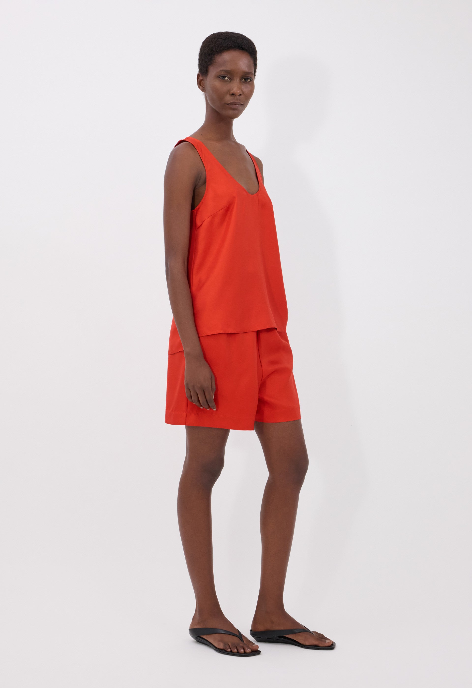 GABY Silk twill top
