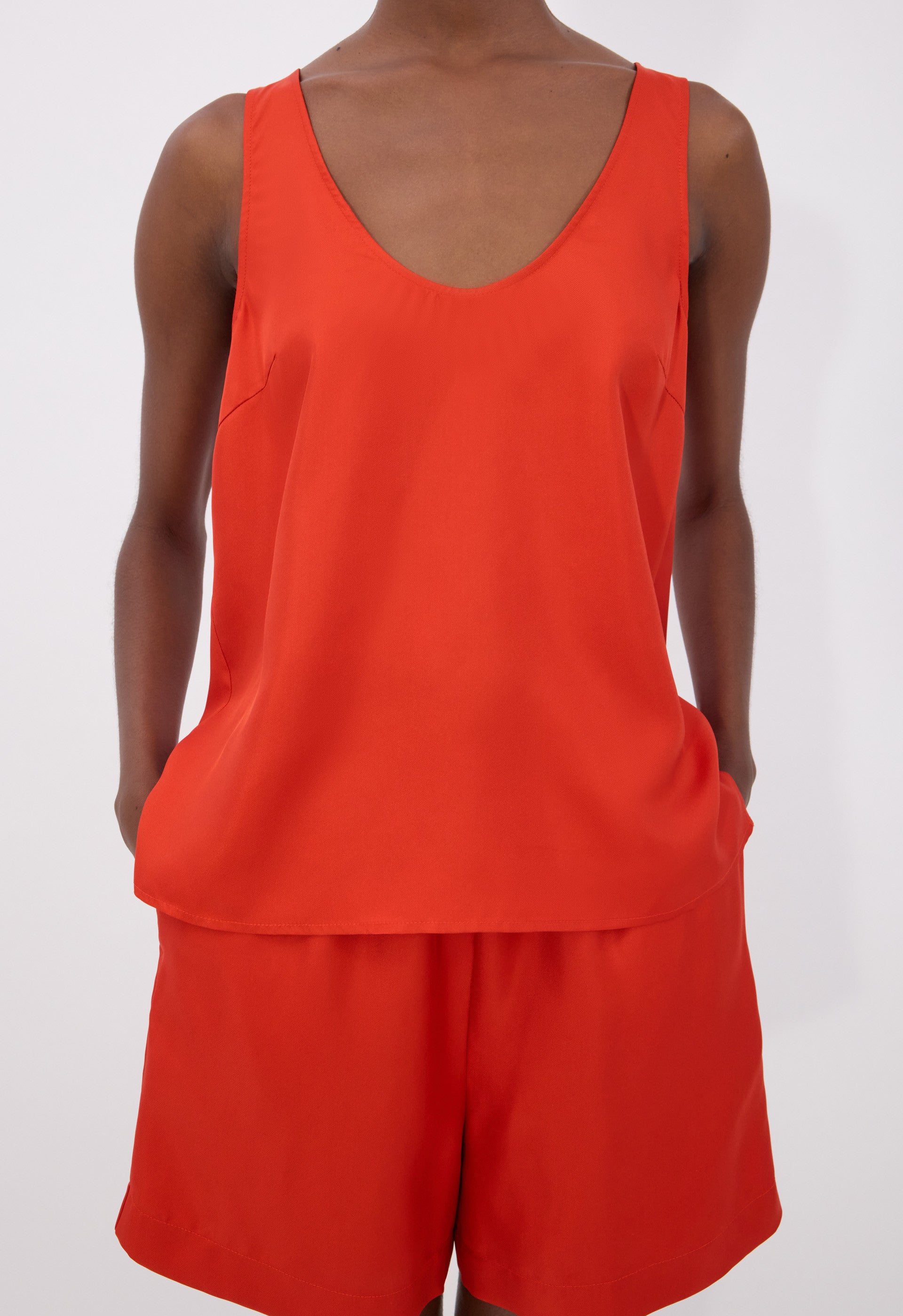 GABY Silk twill top