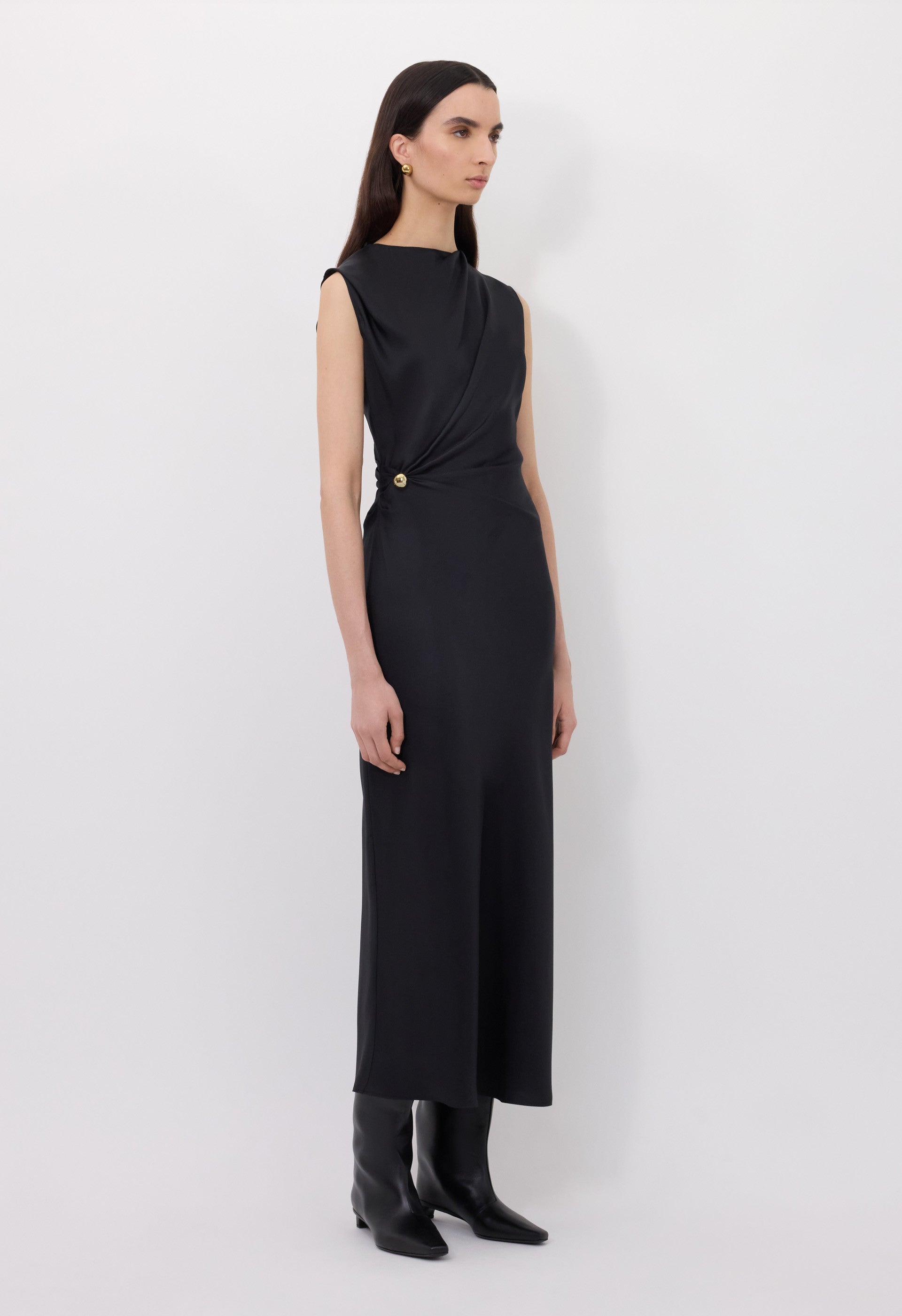 ● LOULOUSEOUL ● Yucca Nylon Dress 루루서울(LOULOUSEOUL) Yucca Nylon Dress (Black) - 사이즈