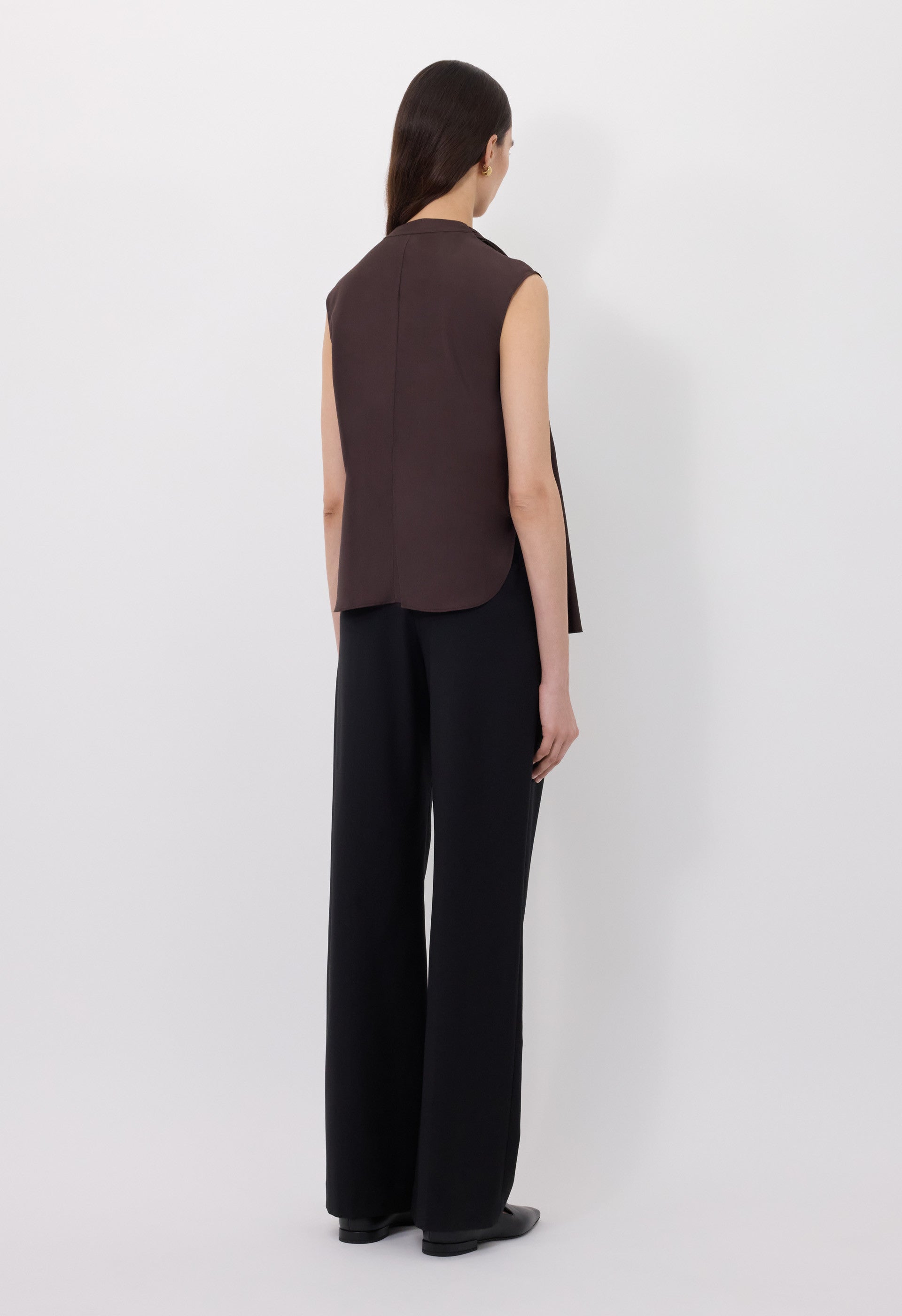 SADE Sleeveless silk top