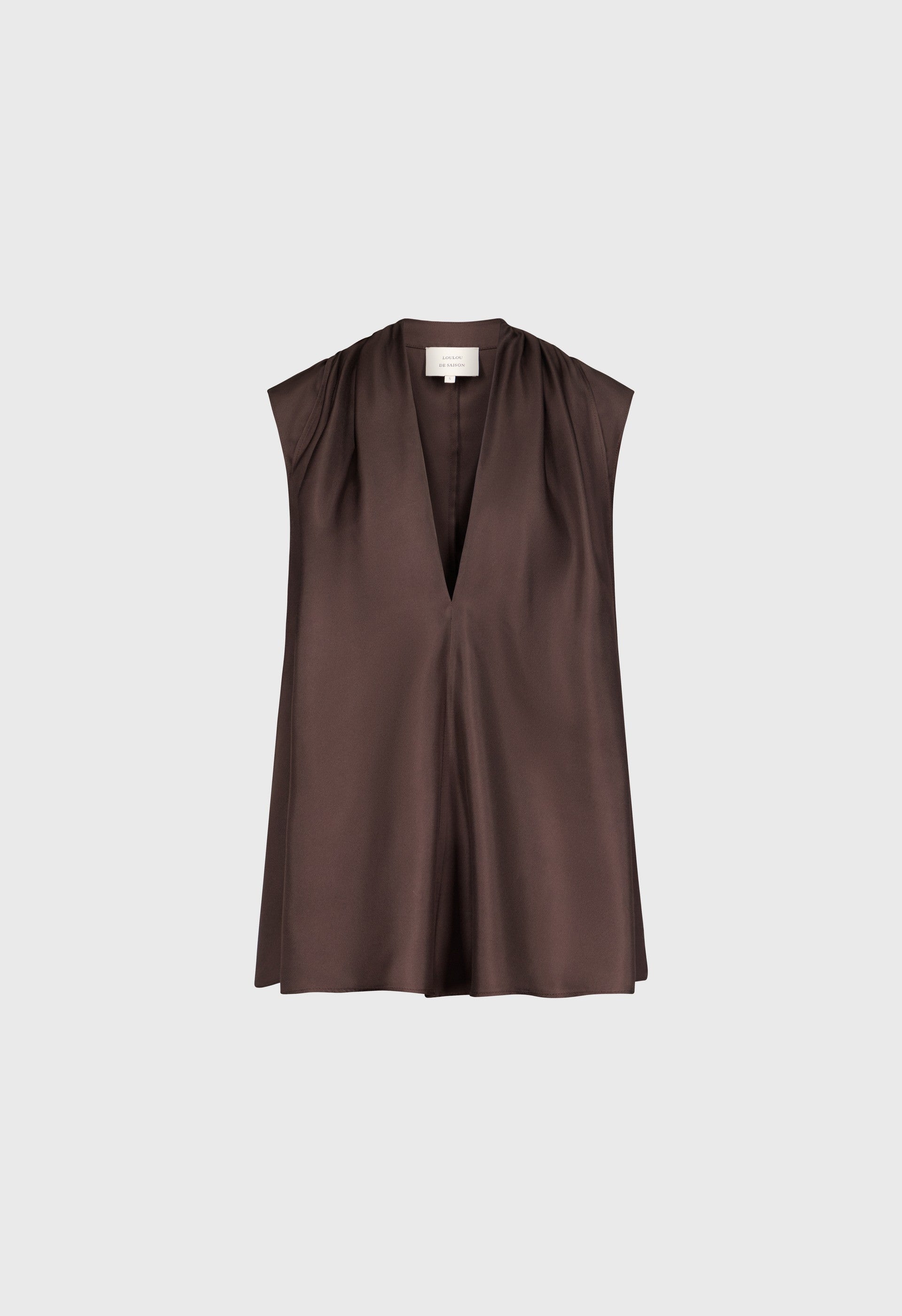 SADE Sleeveless silk top