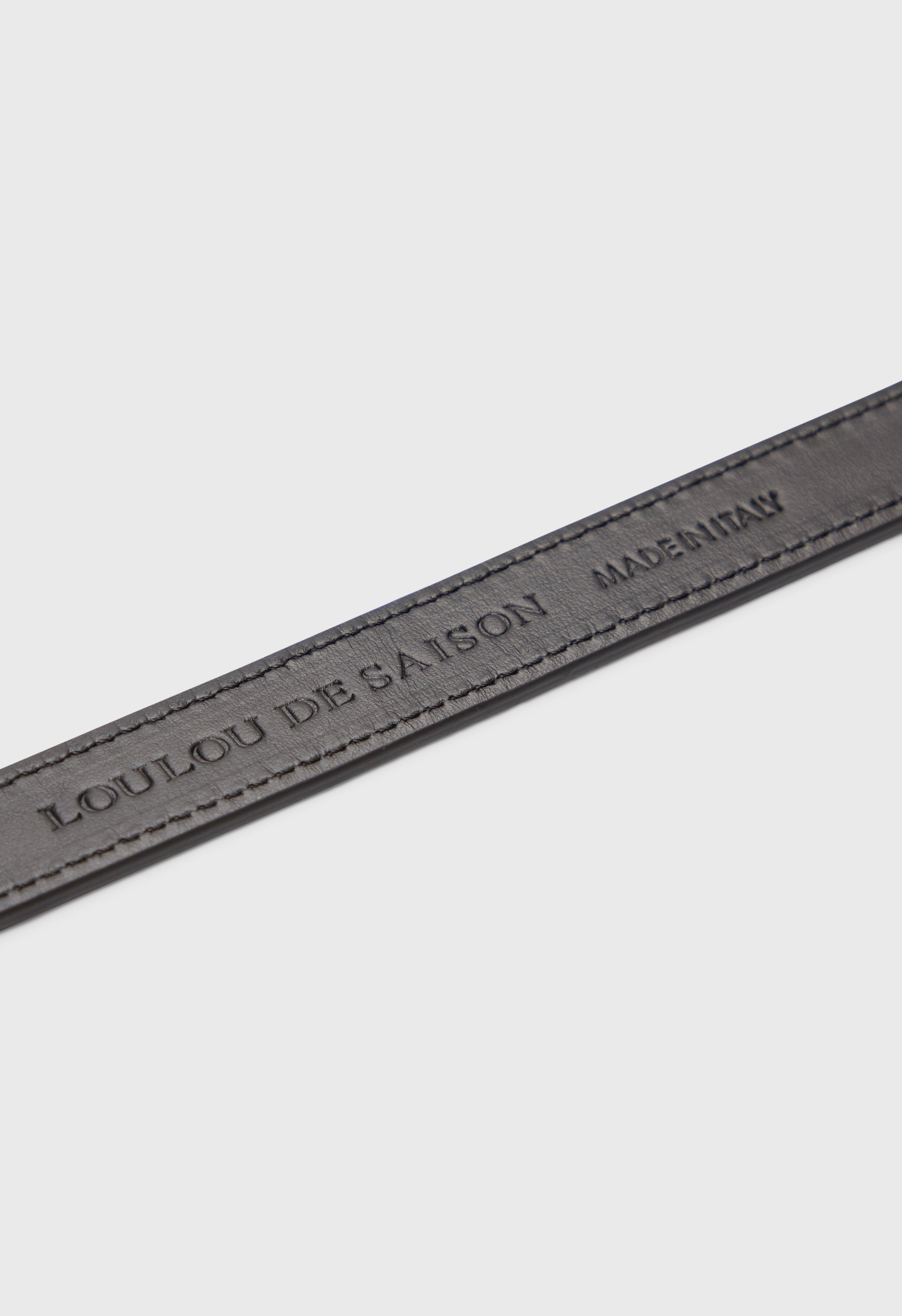 CEYLON Ostrich-effect leather belt