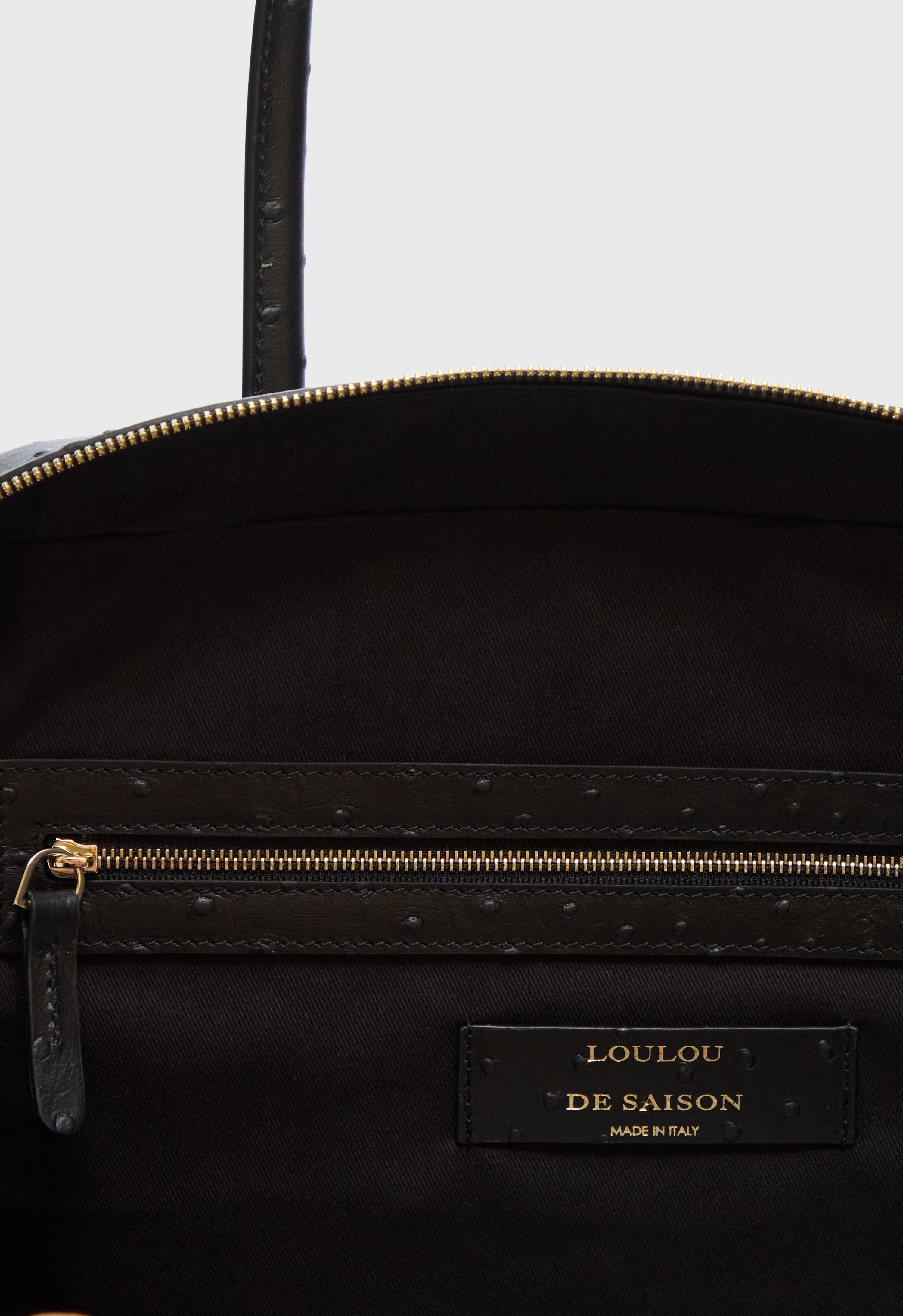 DARREN Ostrich-effect leather travel bag