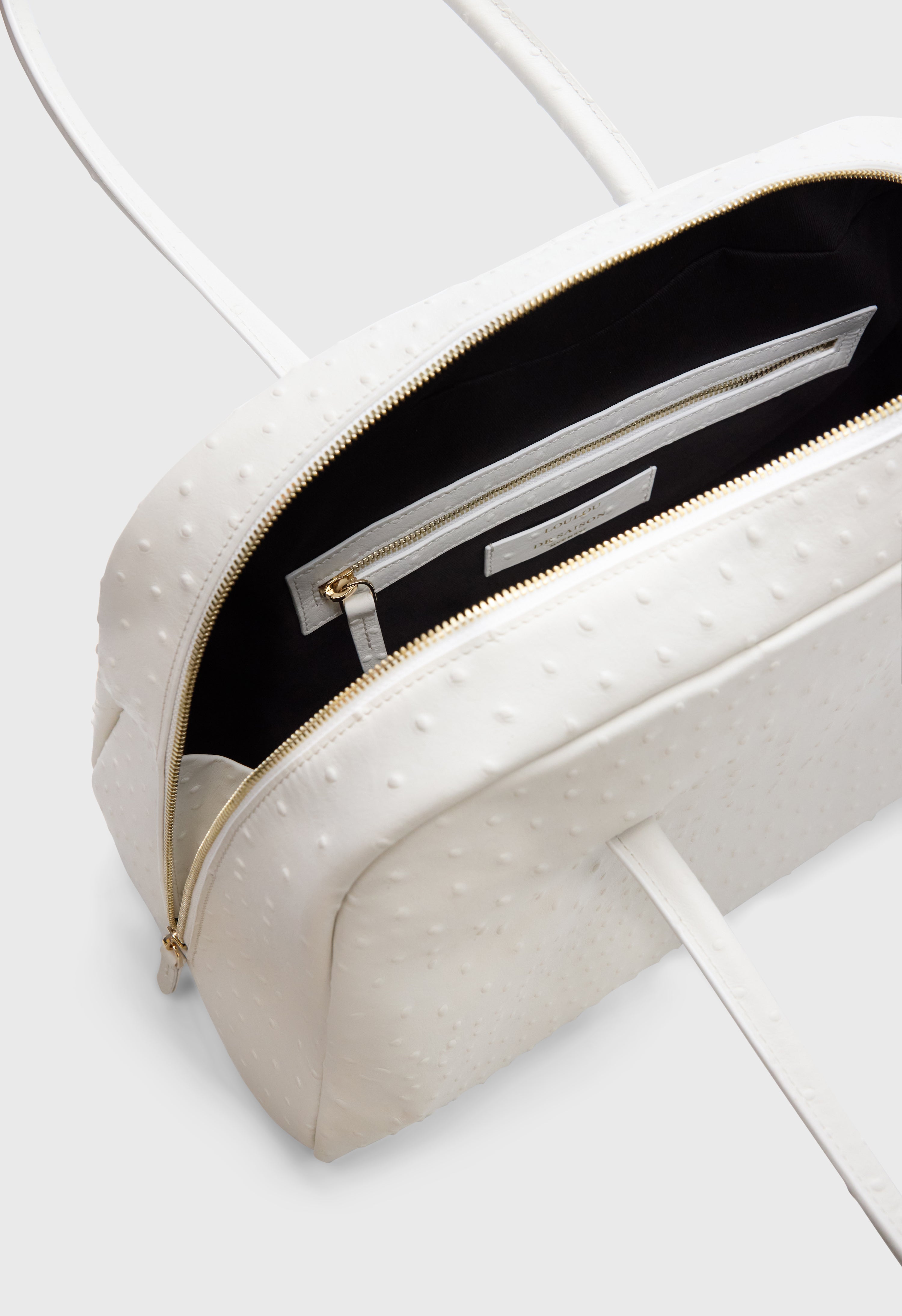 DARREN Ostrich-effect leather travel bag