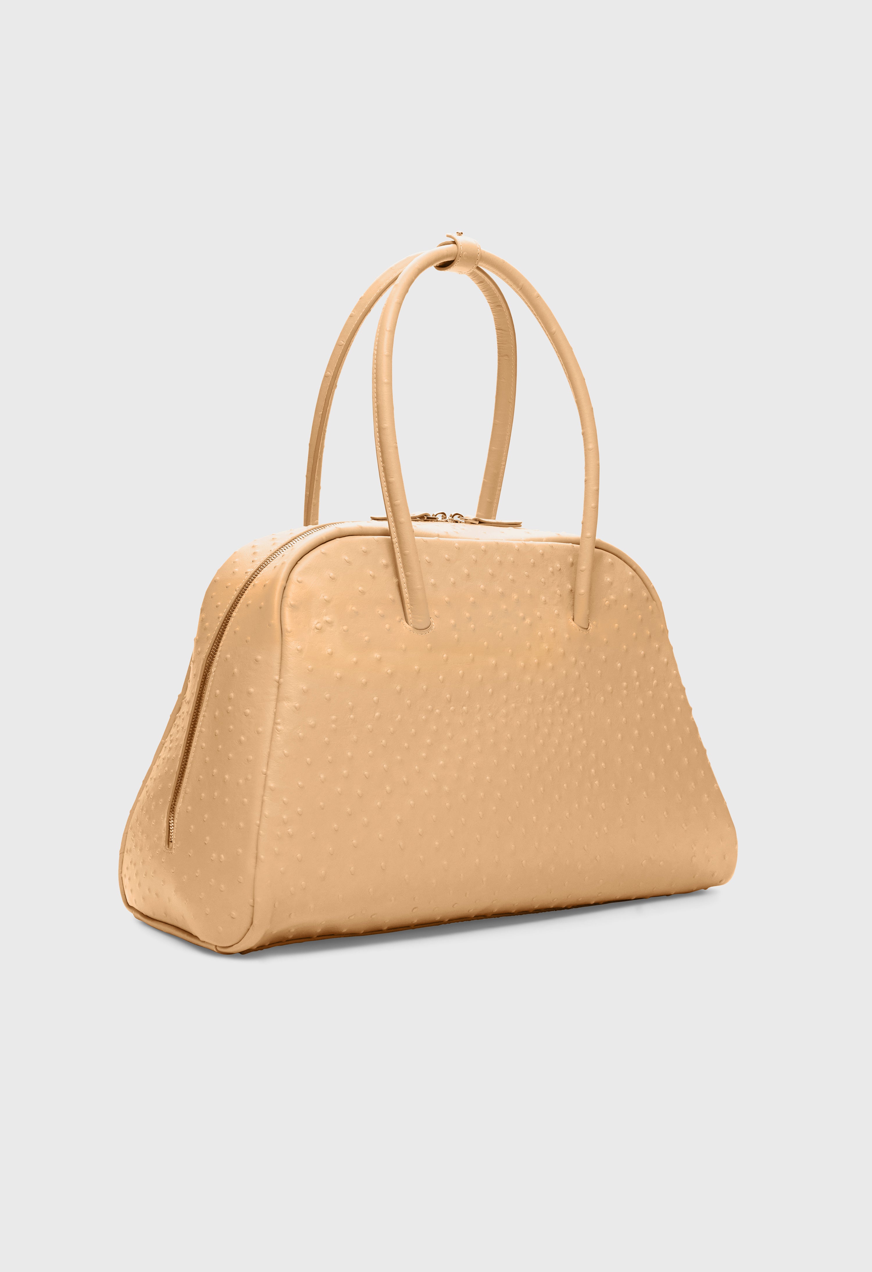 DARREN Ostrich-effect leather travel bag