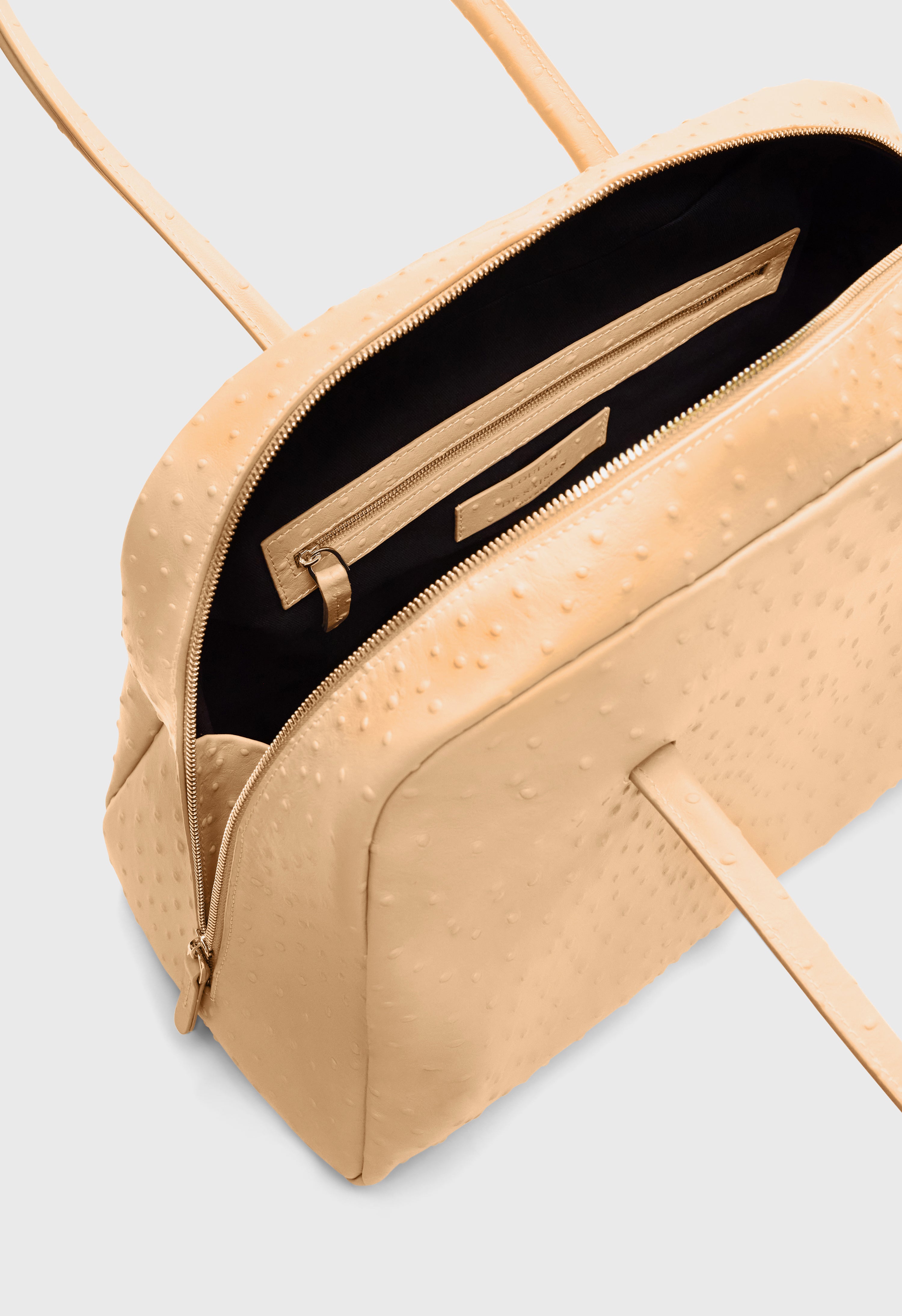 DARREN Ostrich-effect leather travel bag