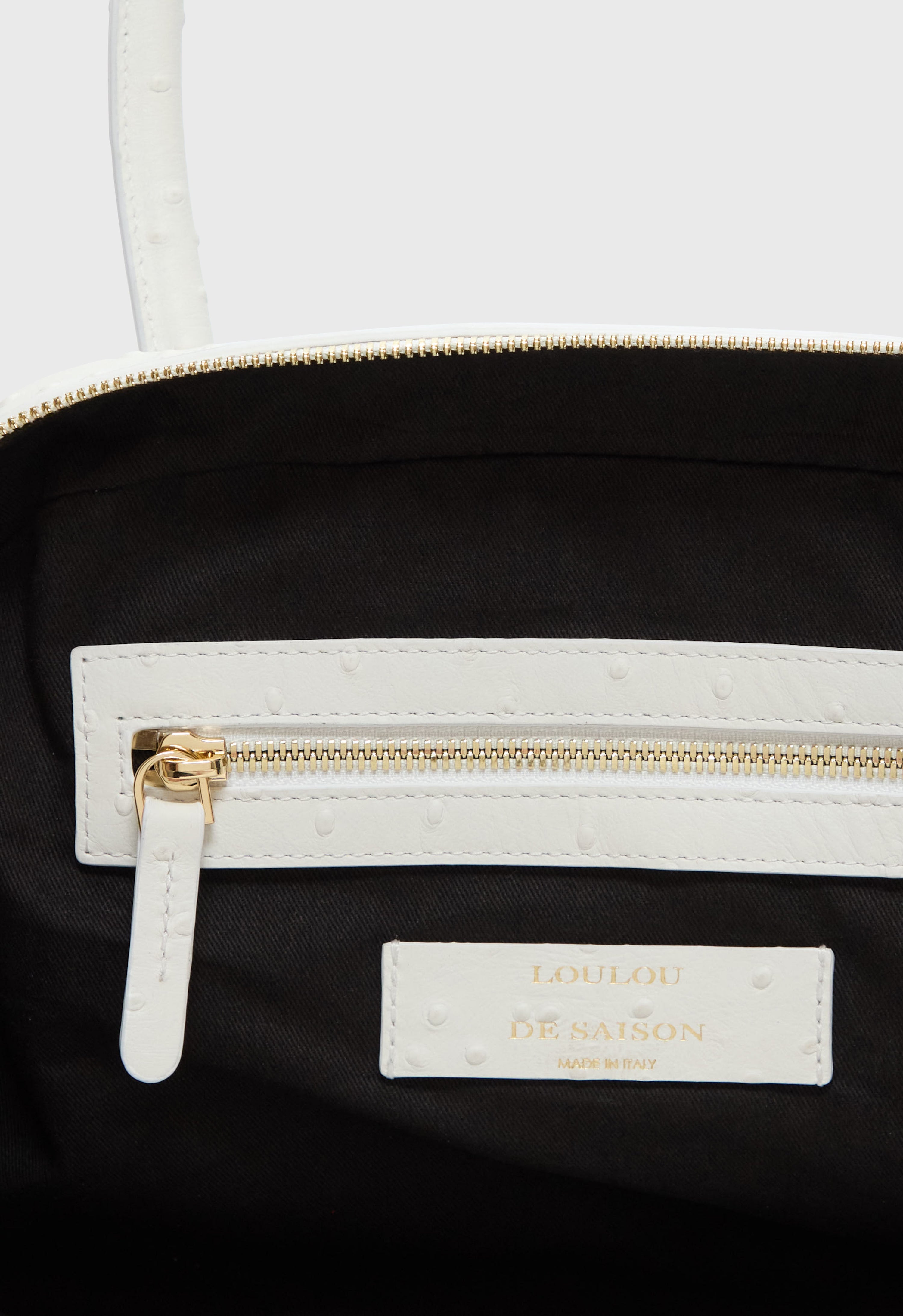 ATHA Ostrich-effect leather handbag