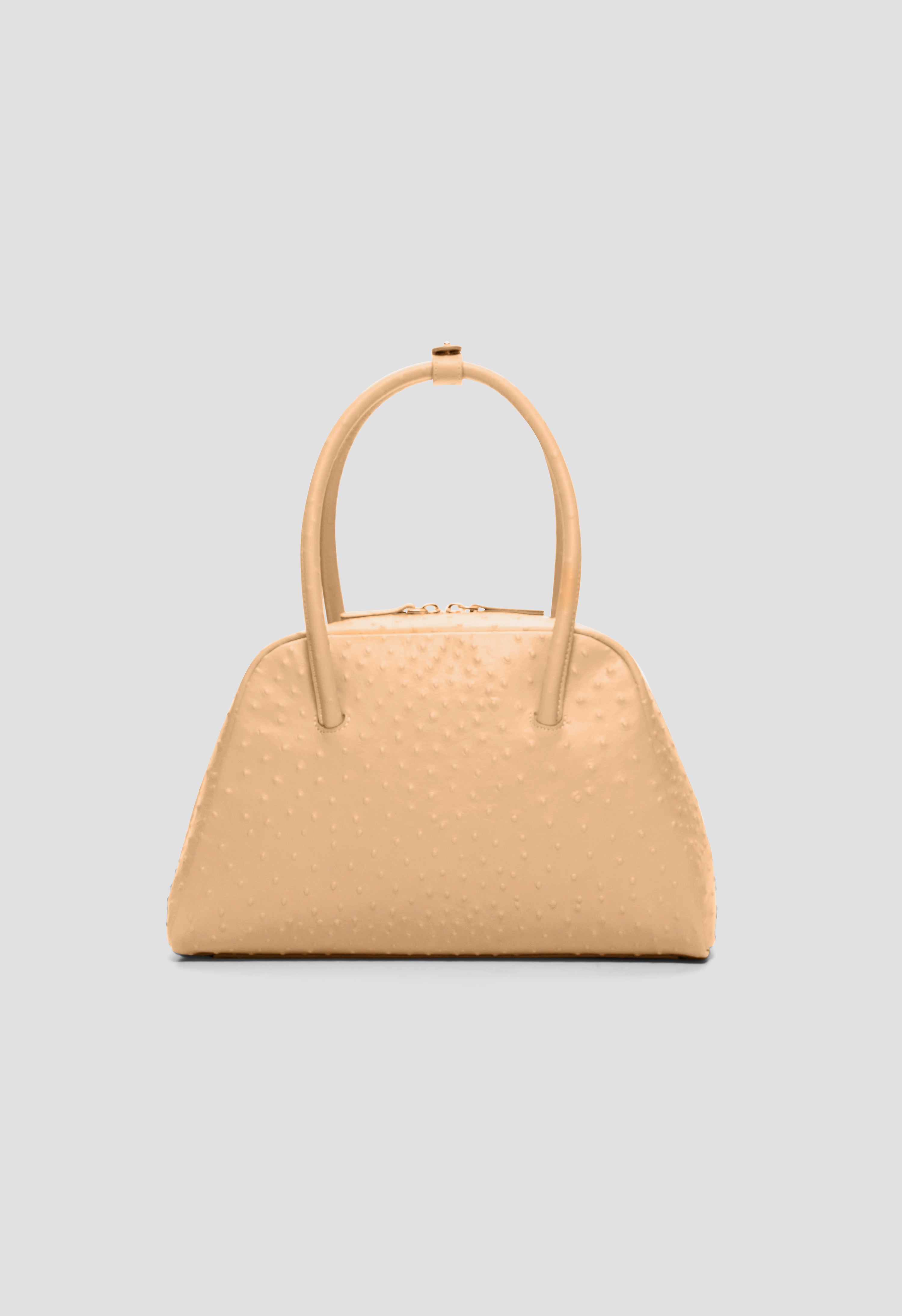 ATHA Ostrich-effect leather handbag