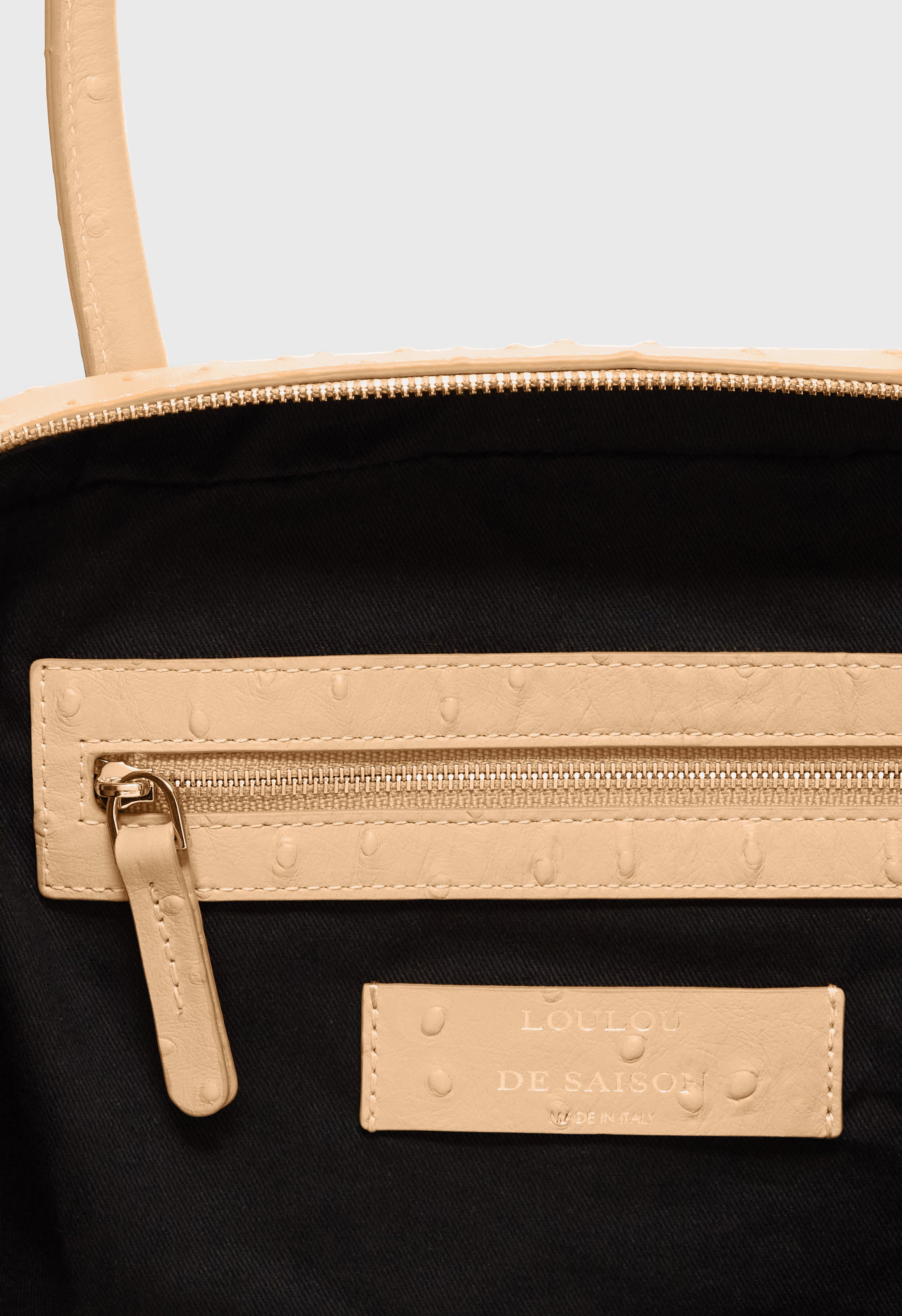 ATHA Ostrich-effect leather handbag