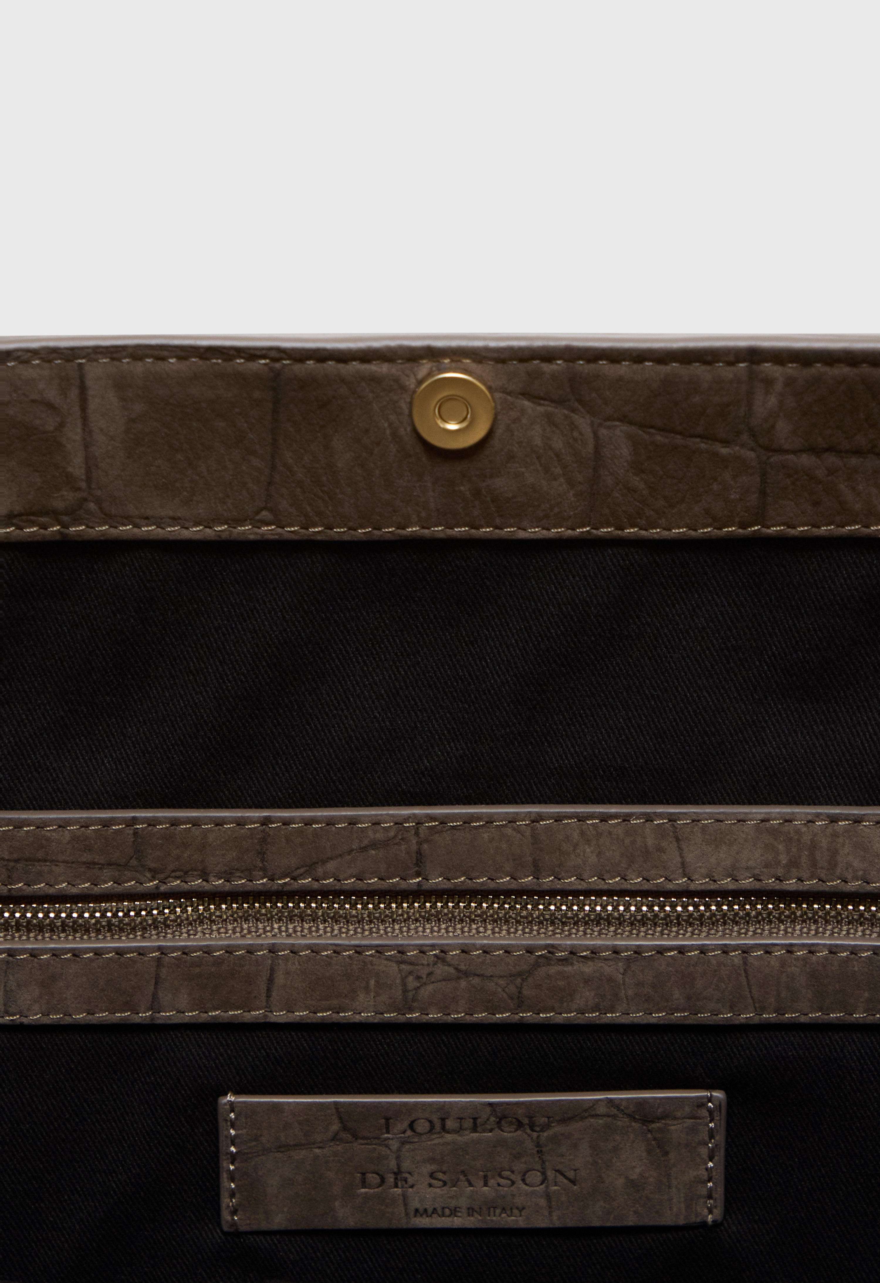 AUDREY Sac seau en cuir nubuck embossé