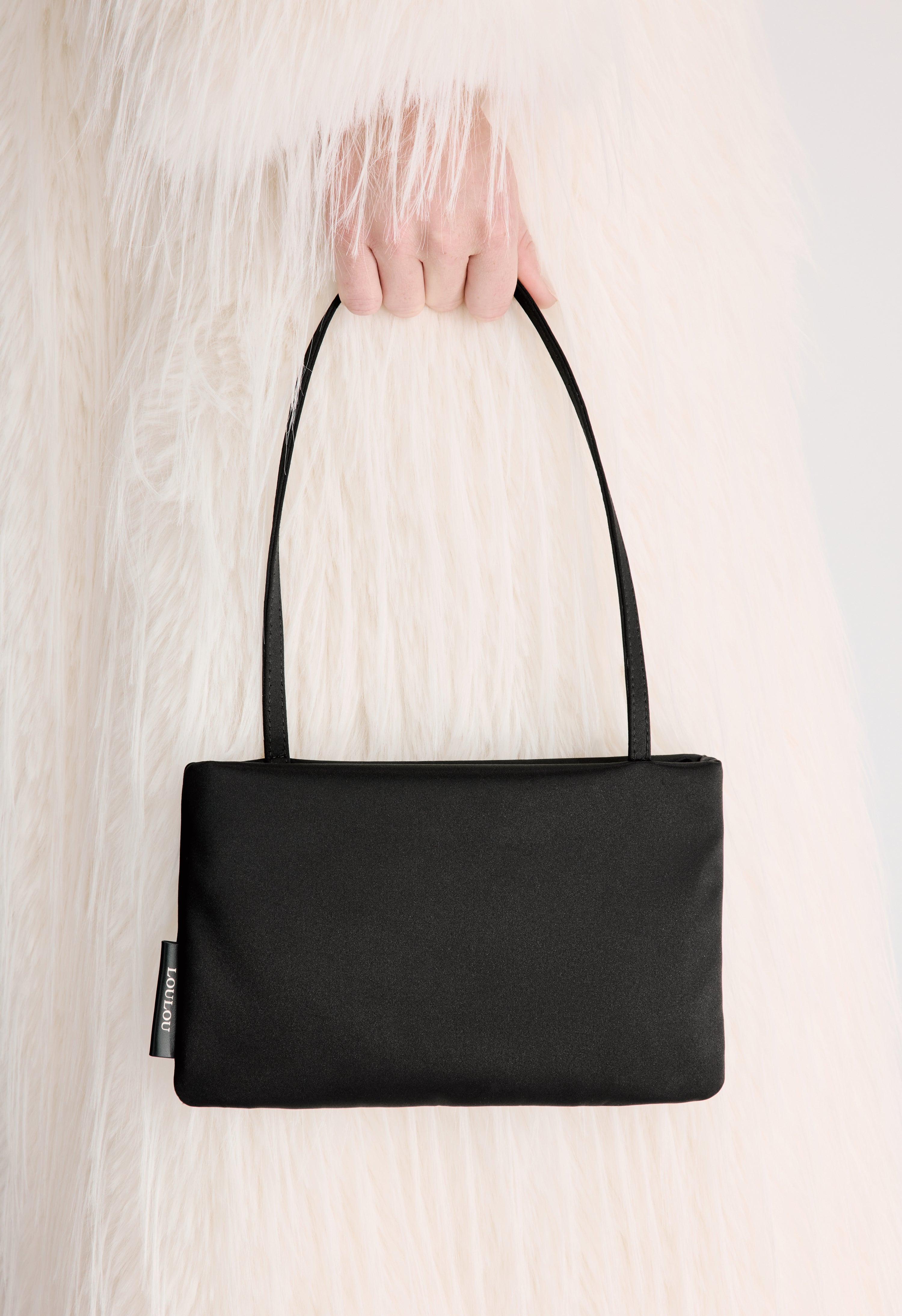 GRACE Small satin baguette bag