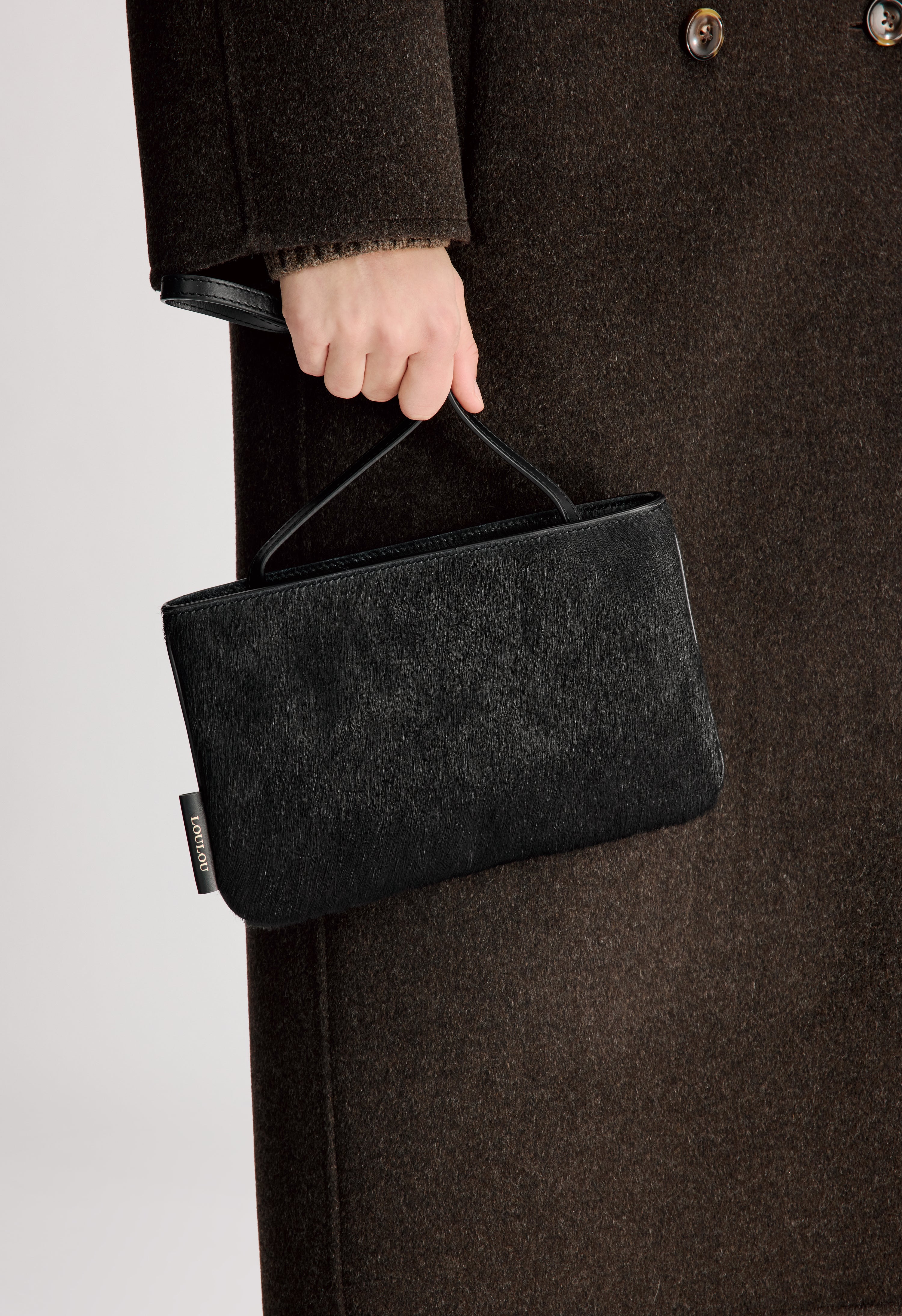 ROBYN Petit sac baguette en cuir effet poney