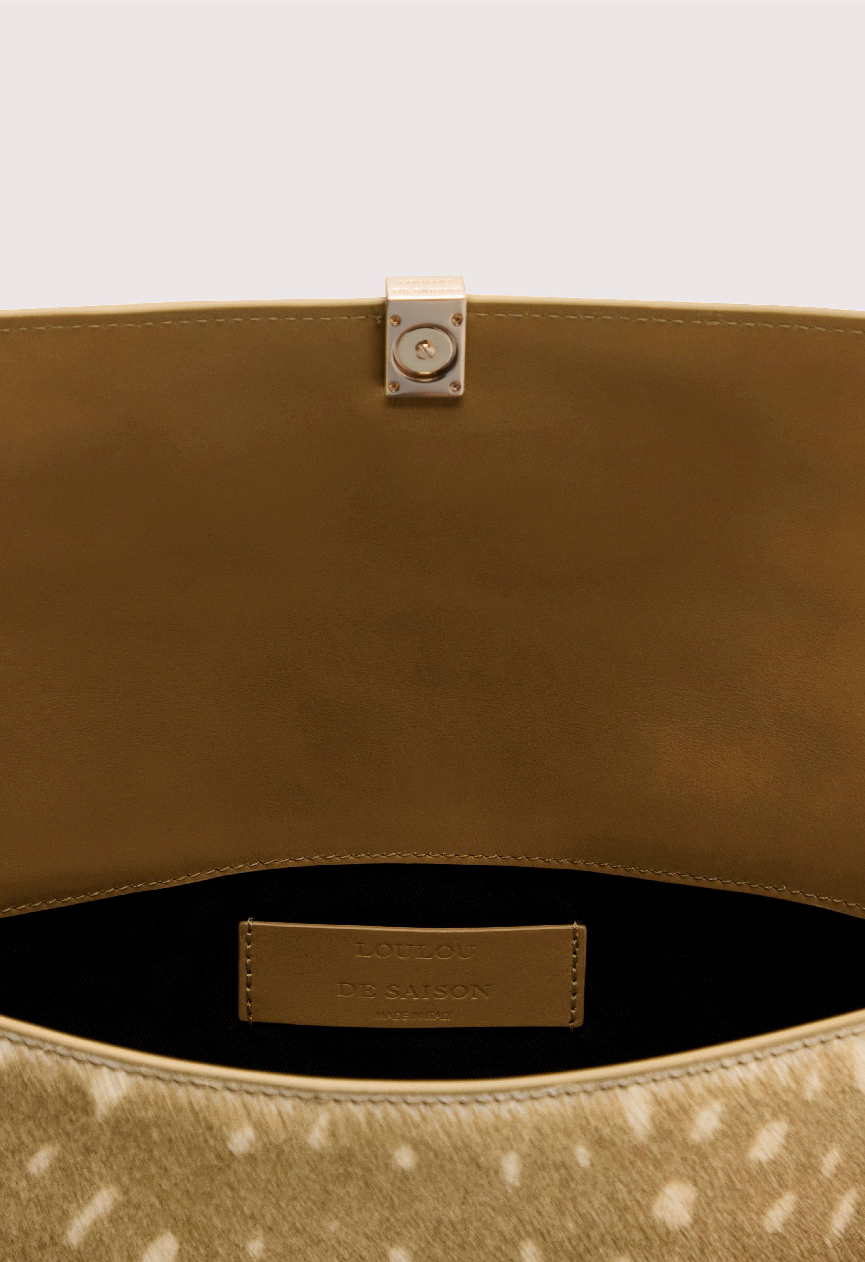 PIPER Deer print pony-effect leather clutch