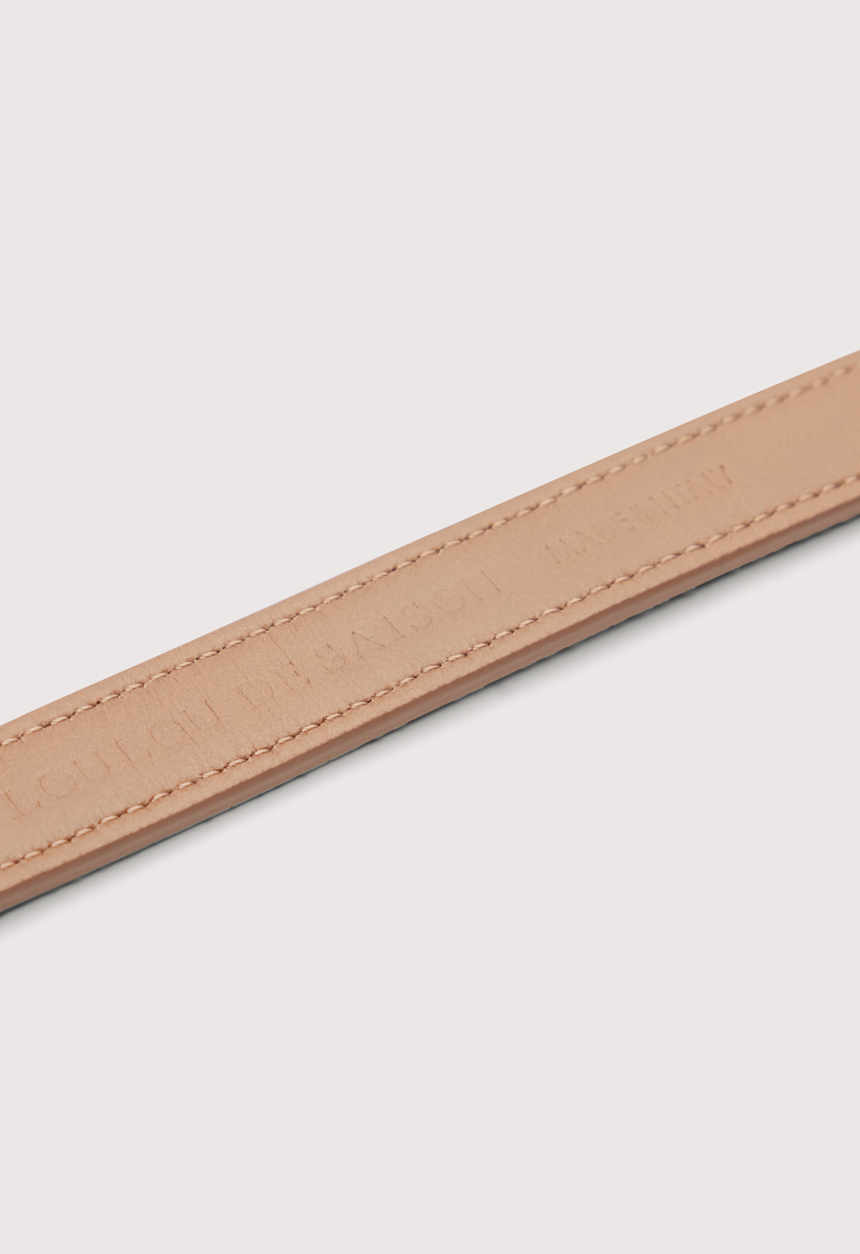 CHARLOTTE Deer print pony-effect leather belt