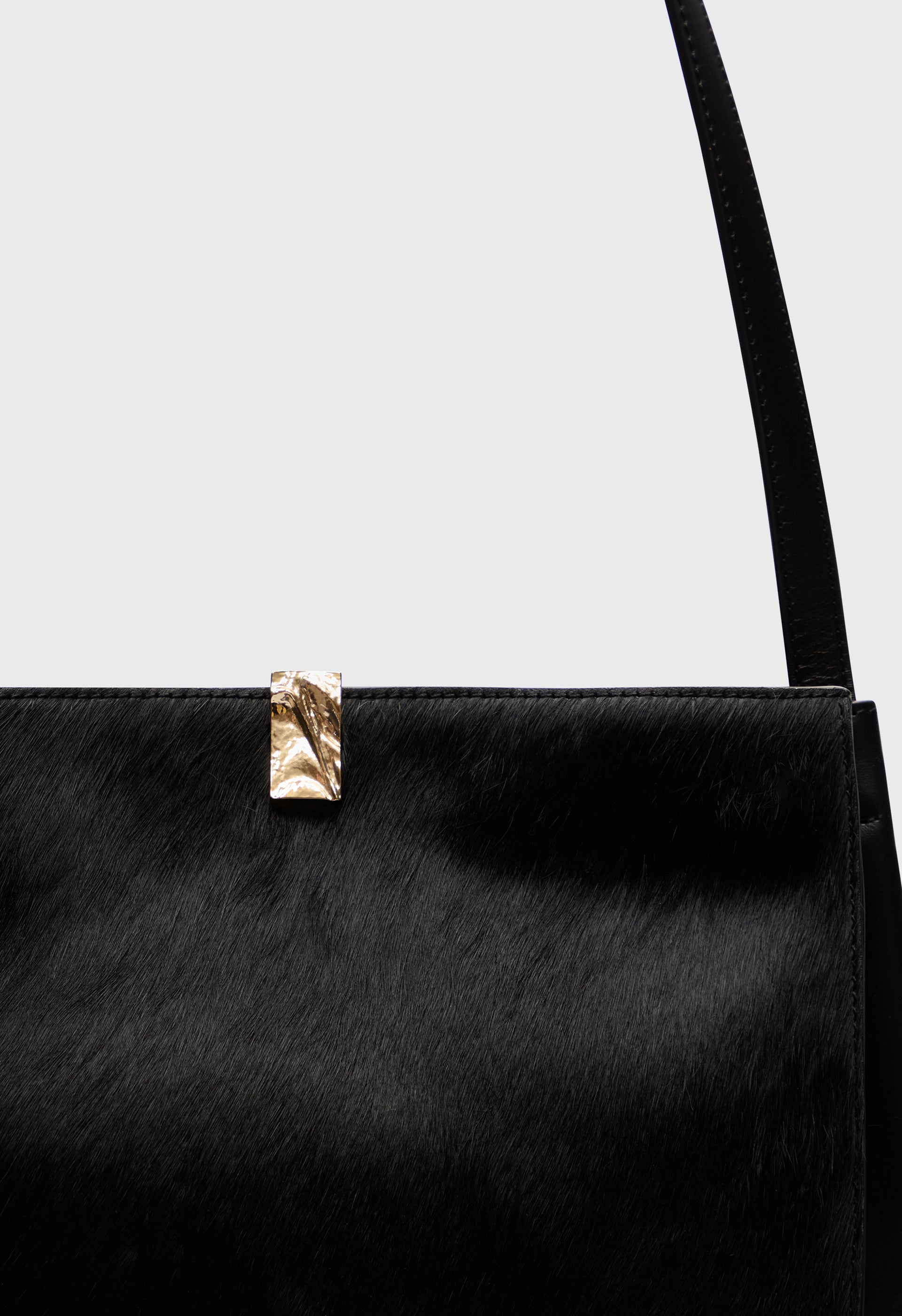 ODILE Pony-effect leather bucket bag