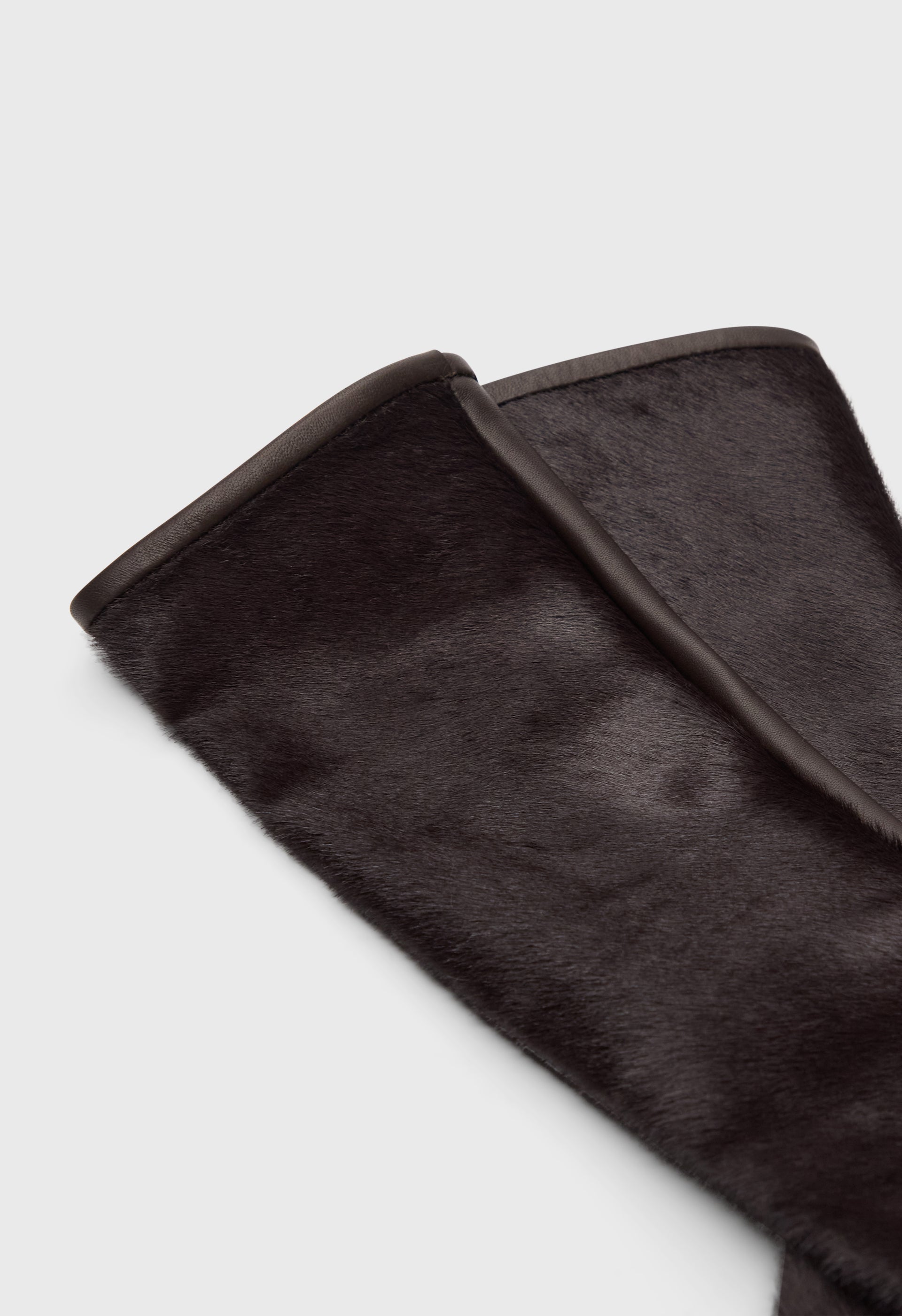 EDNA Pony-effect leather gloves