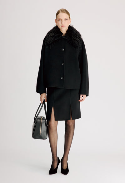RAFE Detachable faux fur collar jacket