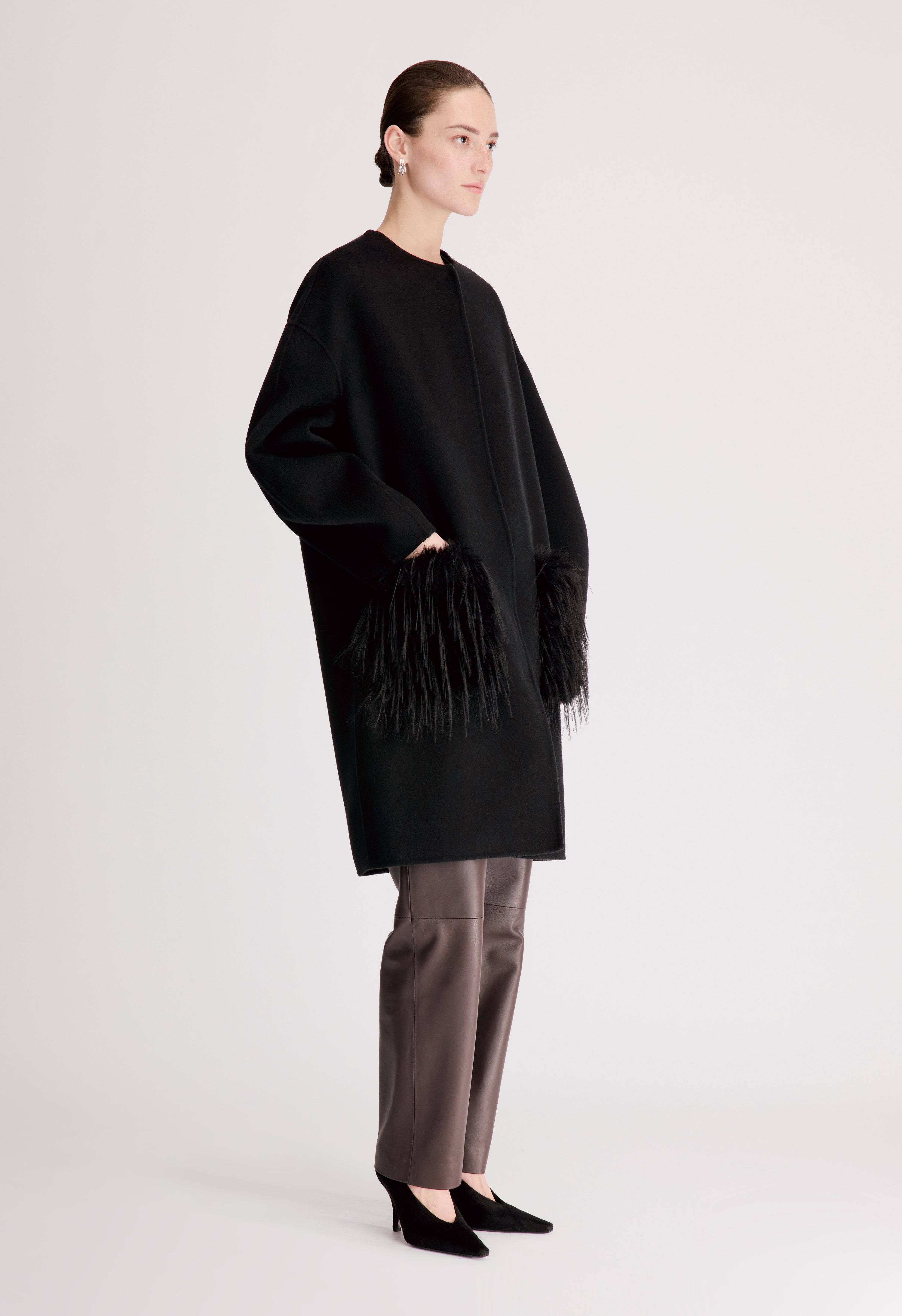 CILIA Wool cashmere drap coat