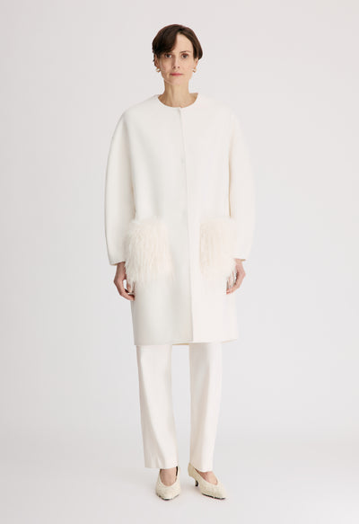CILIA Wool cashmere drap coat