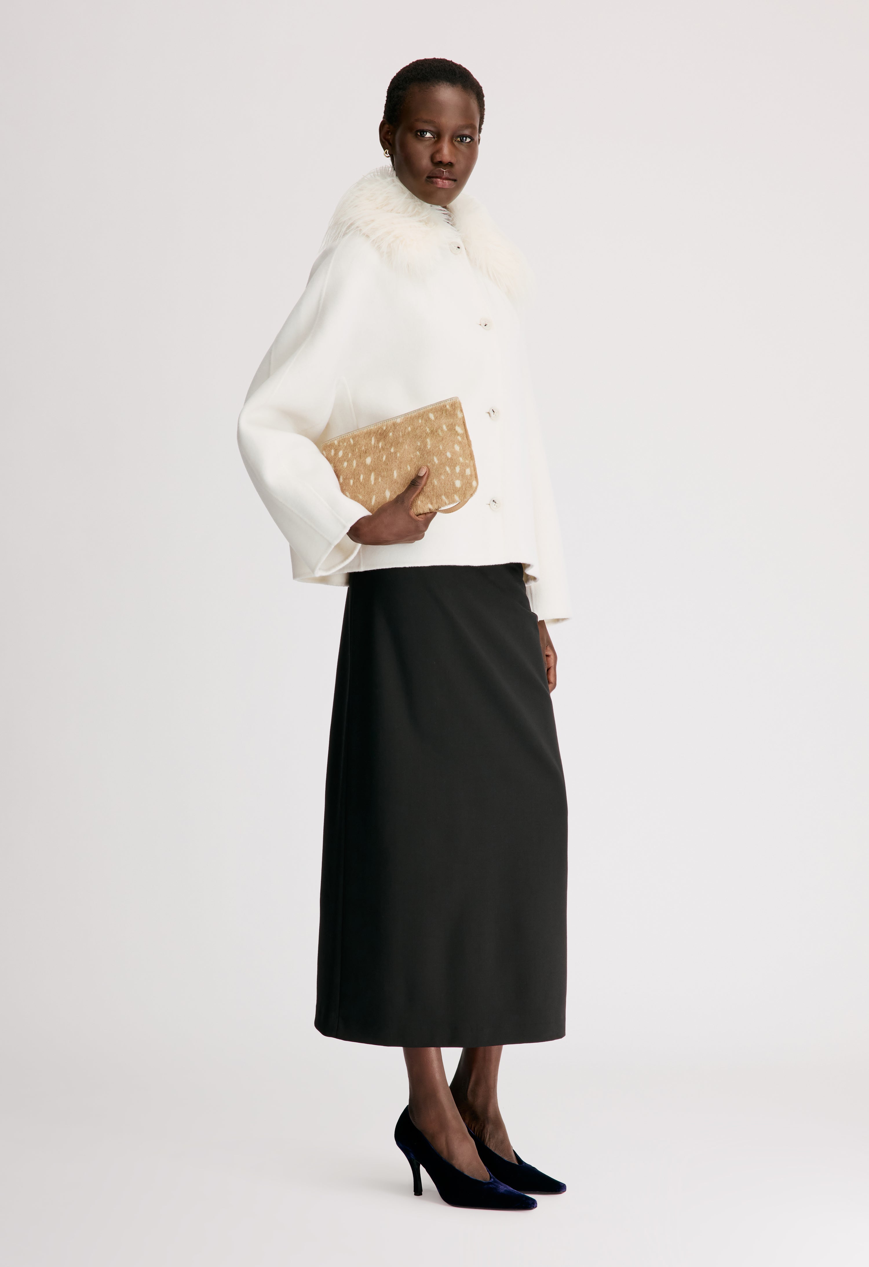 RAFE Detachable faux fur collar jacket