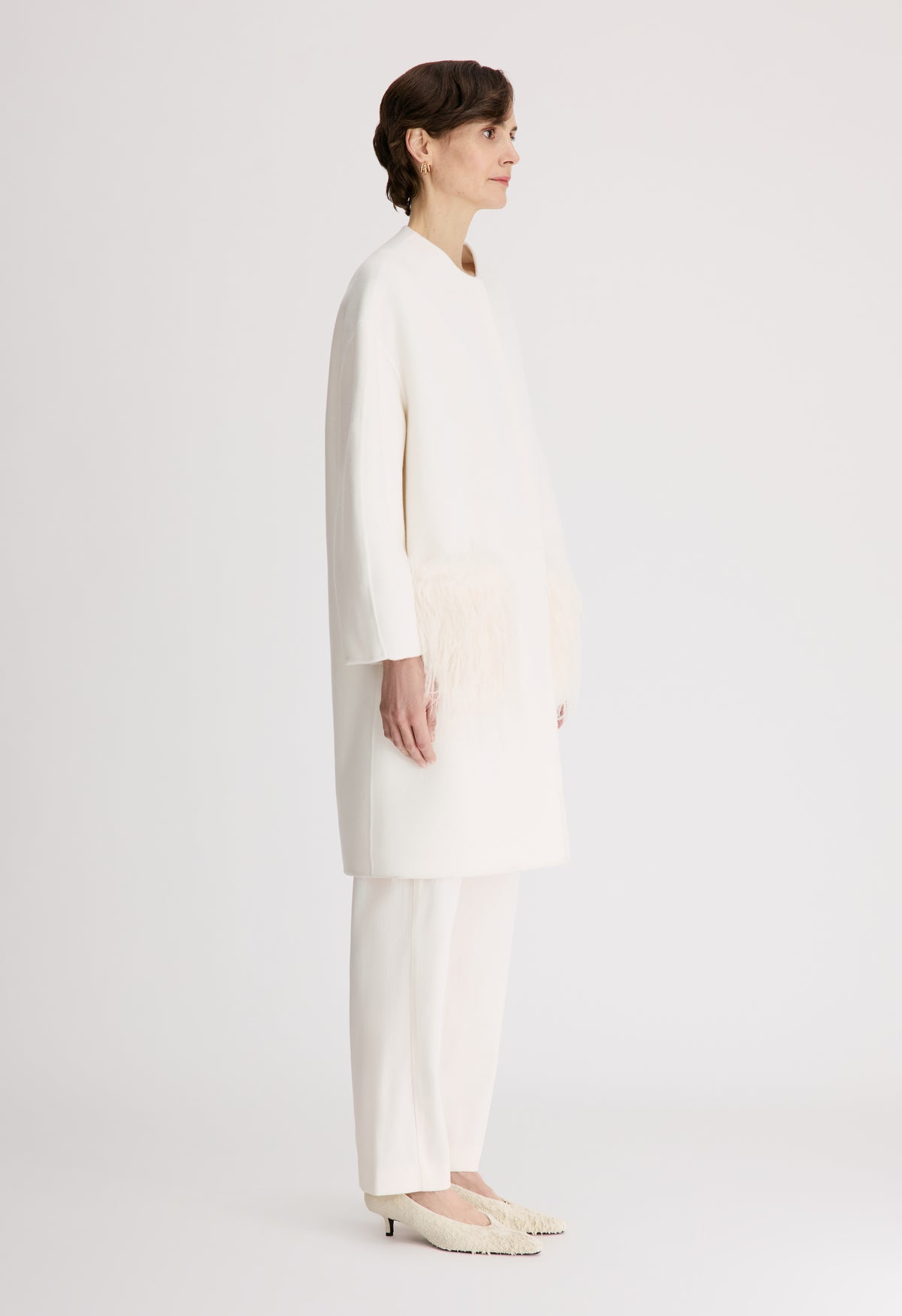 CILIA Manteau en drap de laine et cachemire