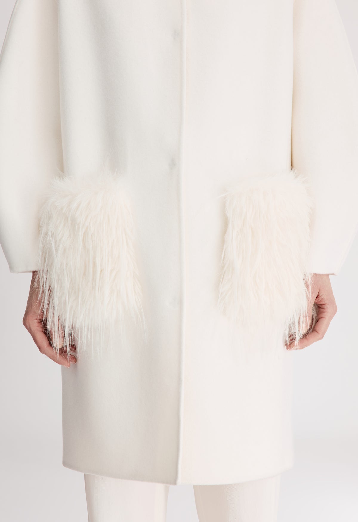 CILIA Manteau en drap de laine et cachemire