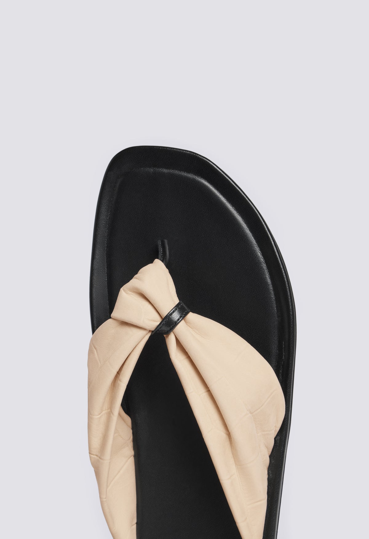AKIN Embossed nubuck leather sandals