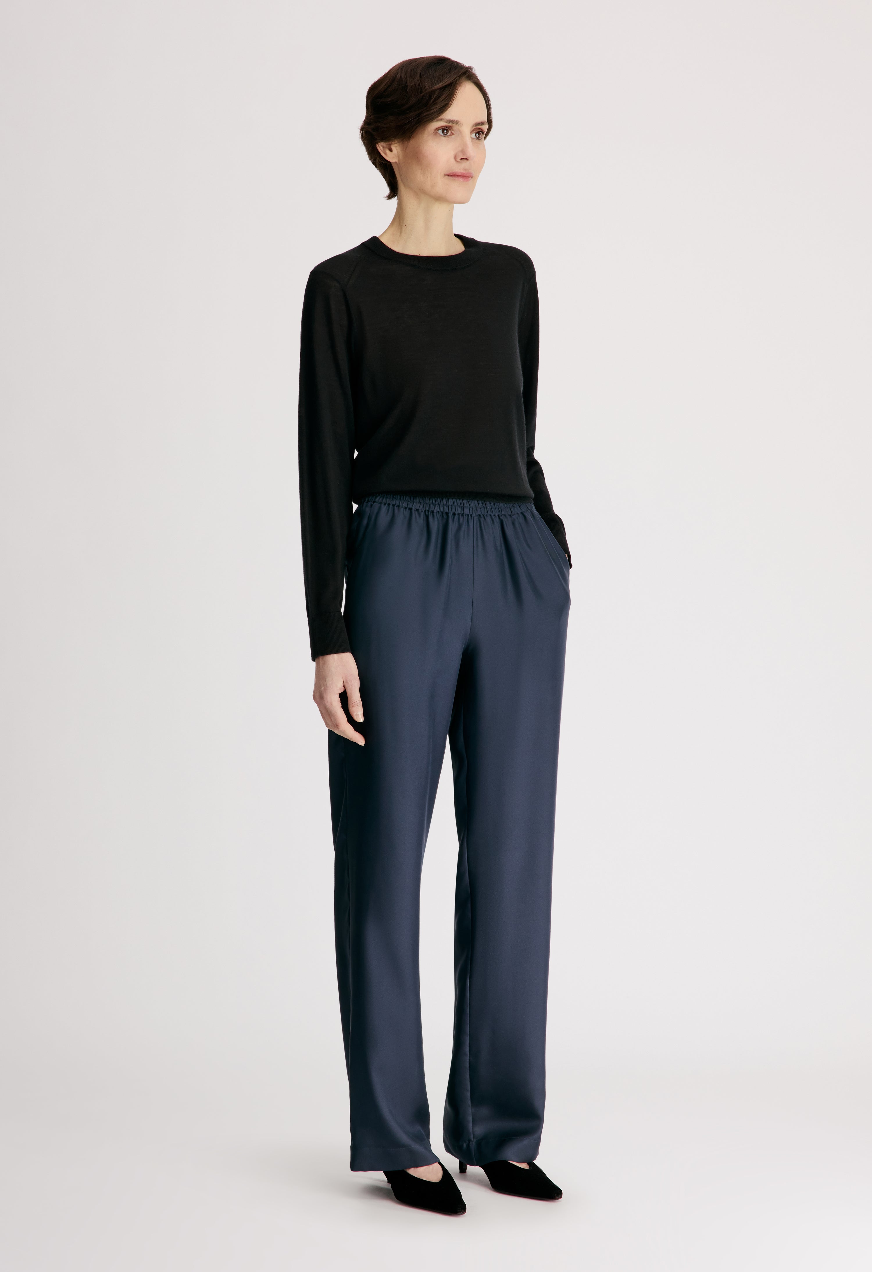 ALERA LDS PANT Silk twill trousers