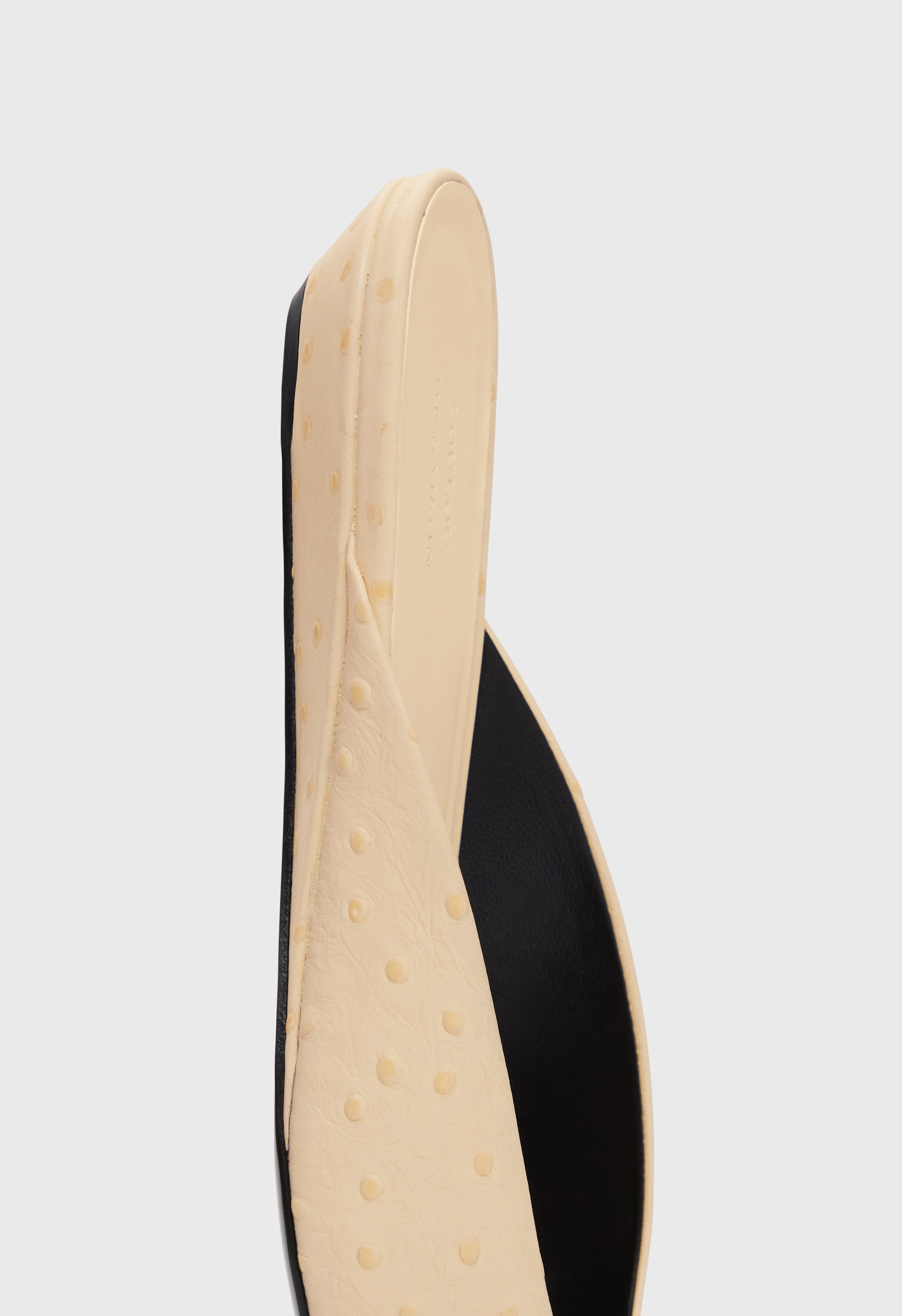 ALIX Ostrich-effect leather mules