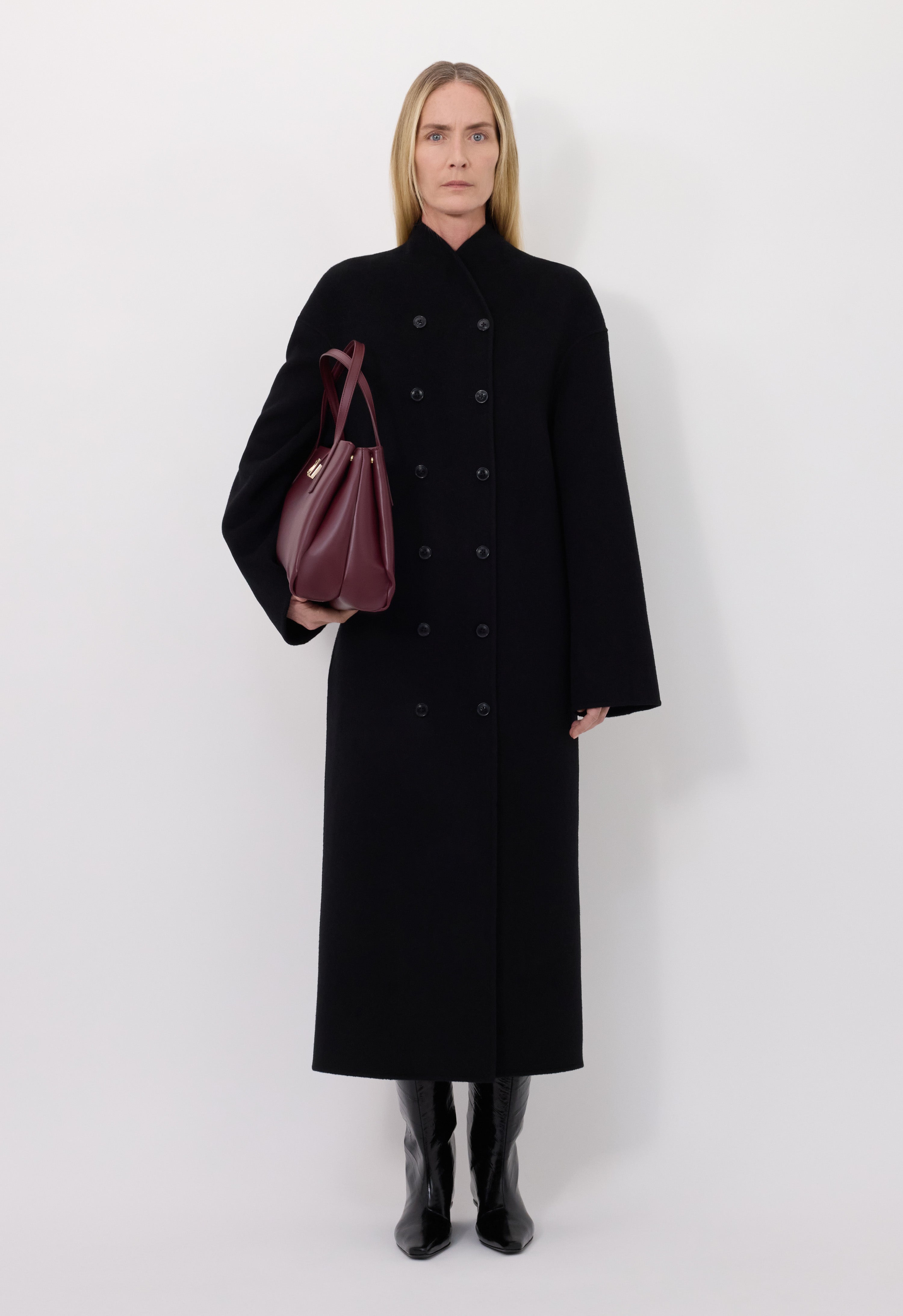 AMORY Cashmere drap long coat