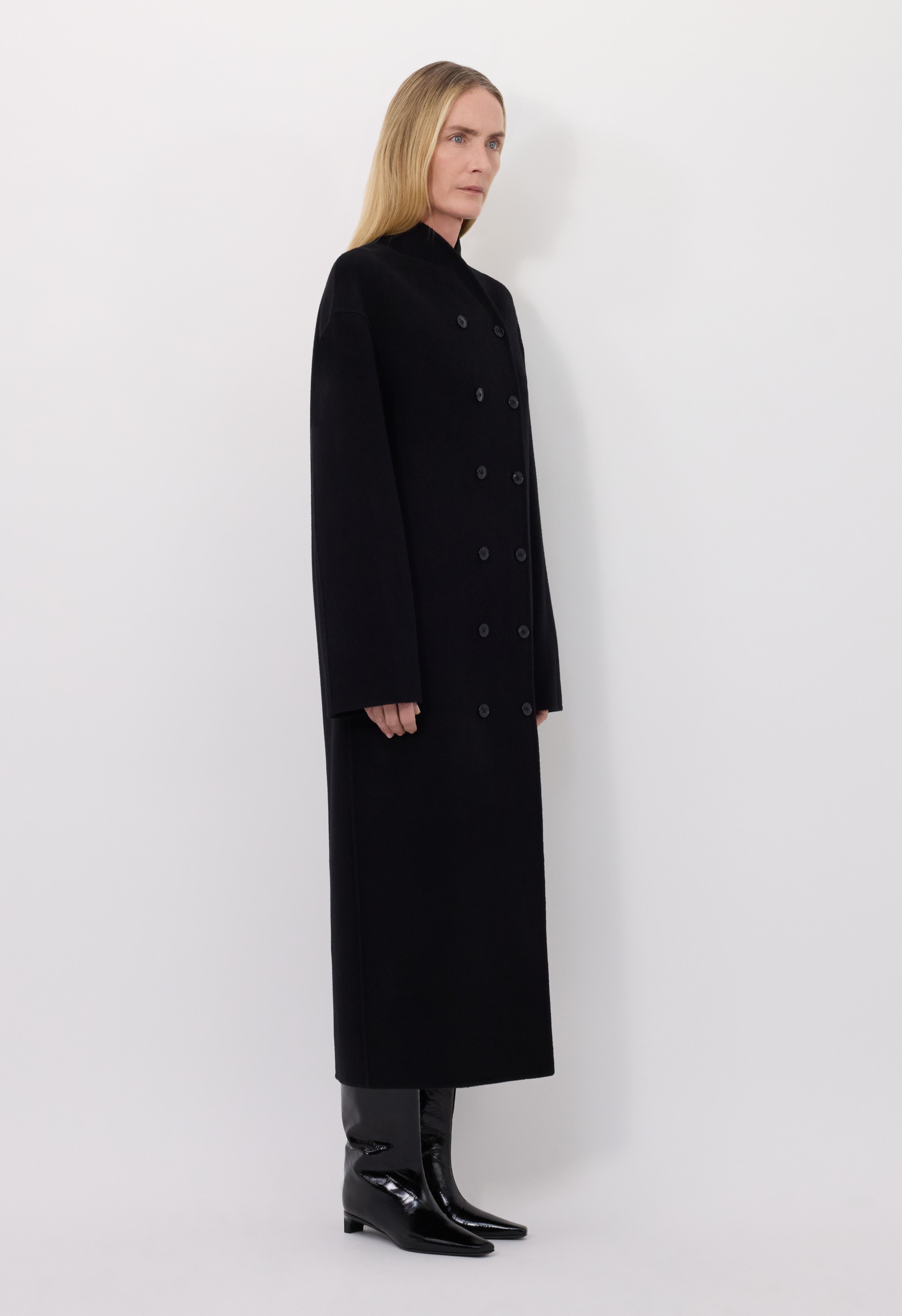 AMORY Cashmere drap long coat