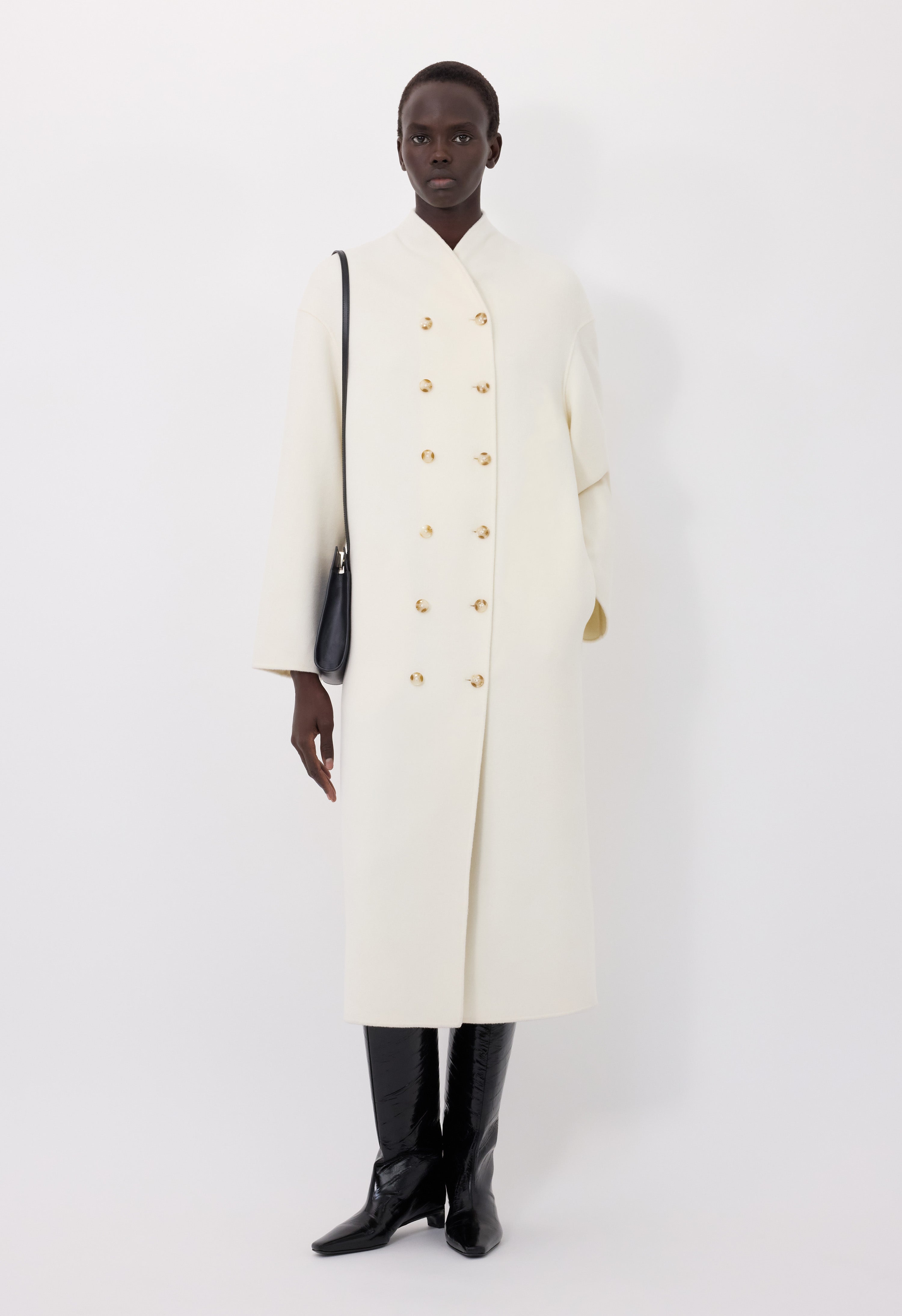 AMORY Cashmere drap long coat