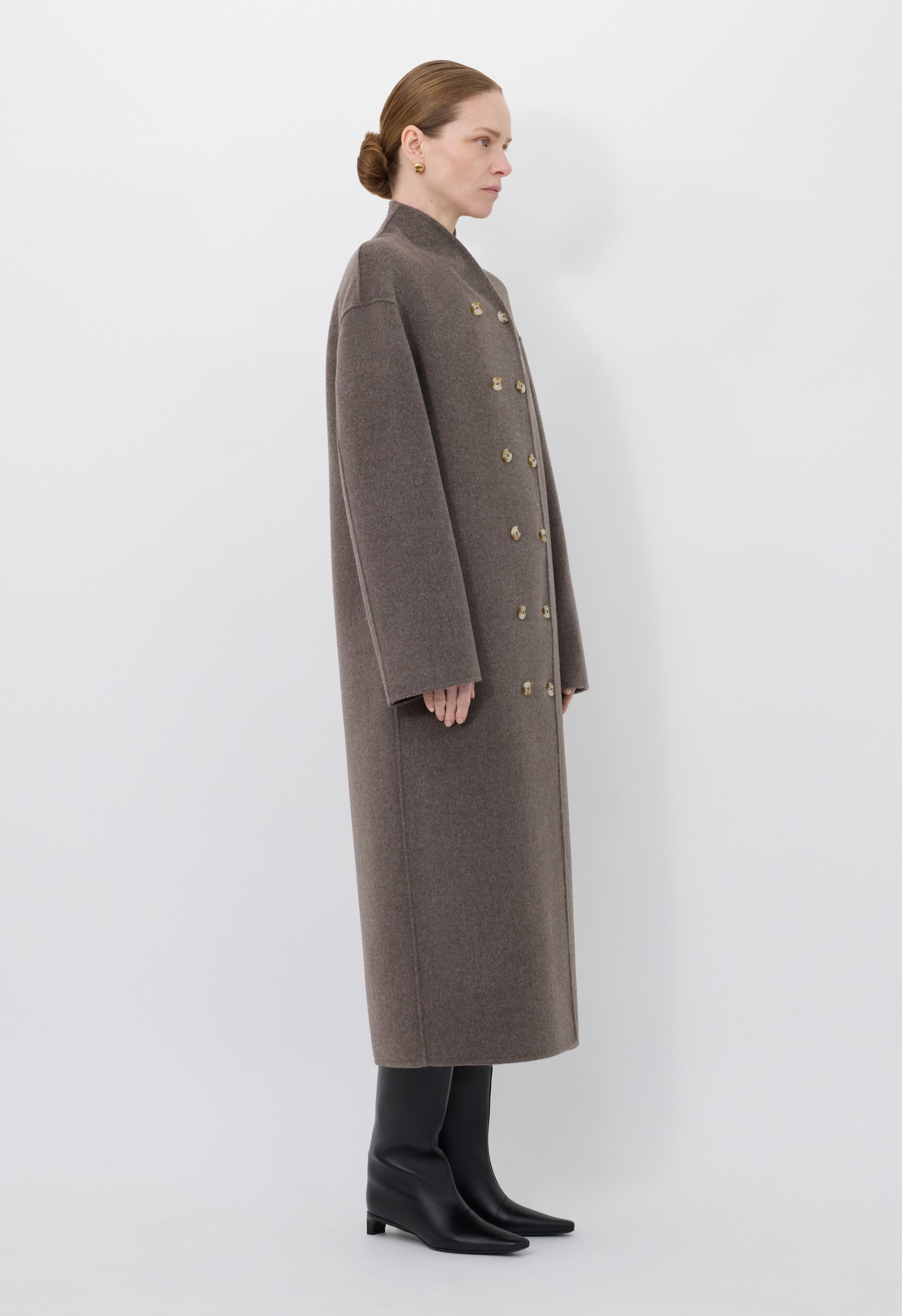 AMORY Cashmere drap long coat