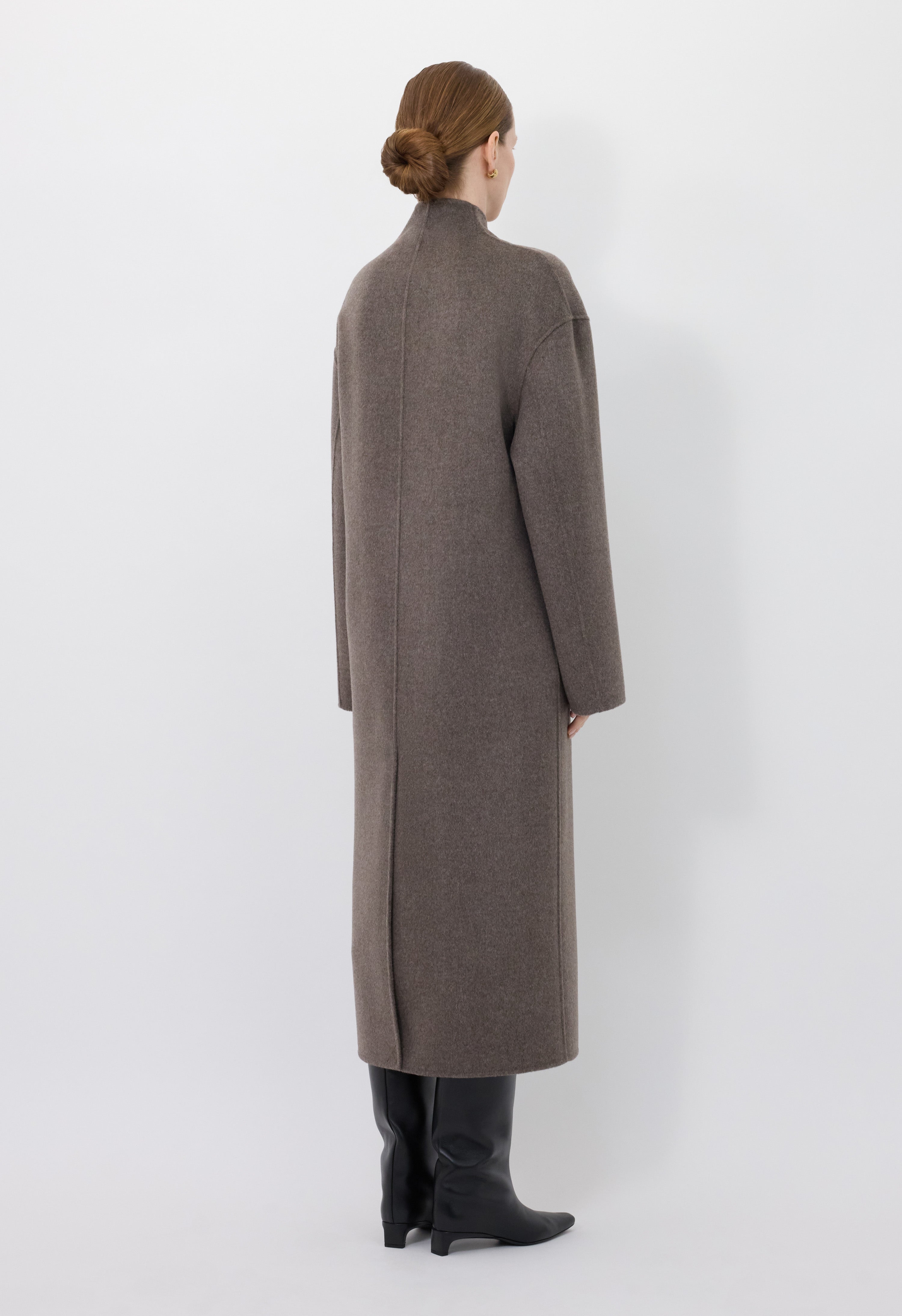 AMORY Cashmere drap long coat