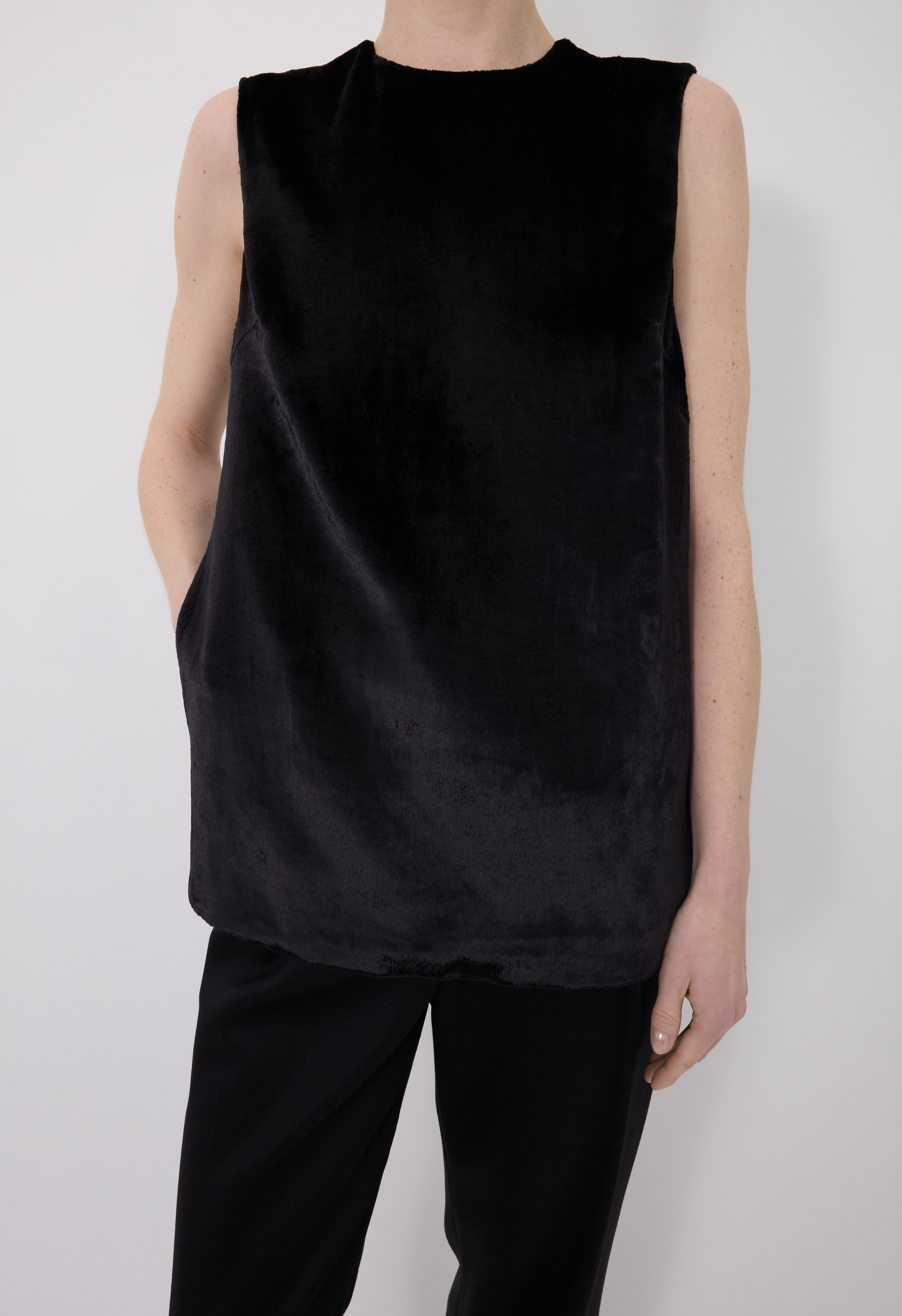 ANDO Silk velvet top
