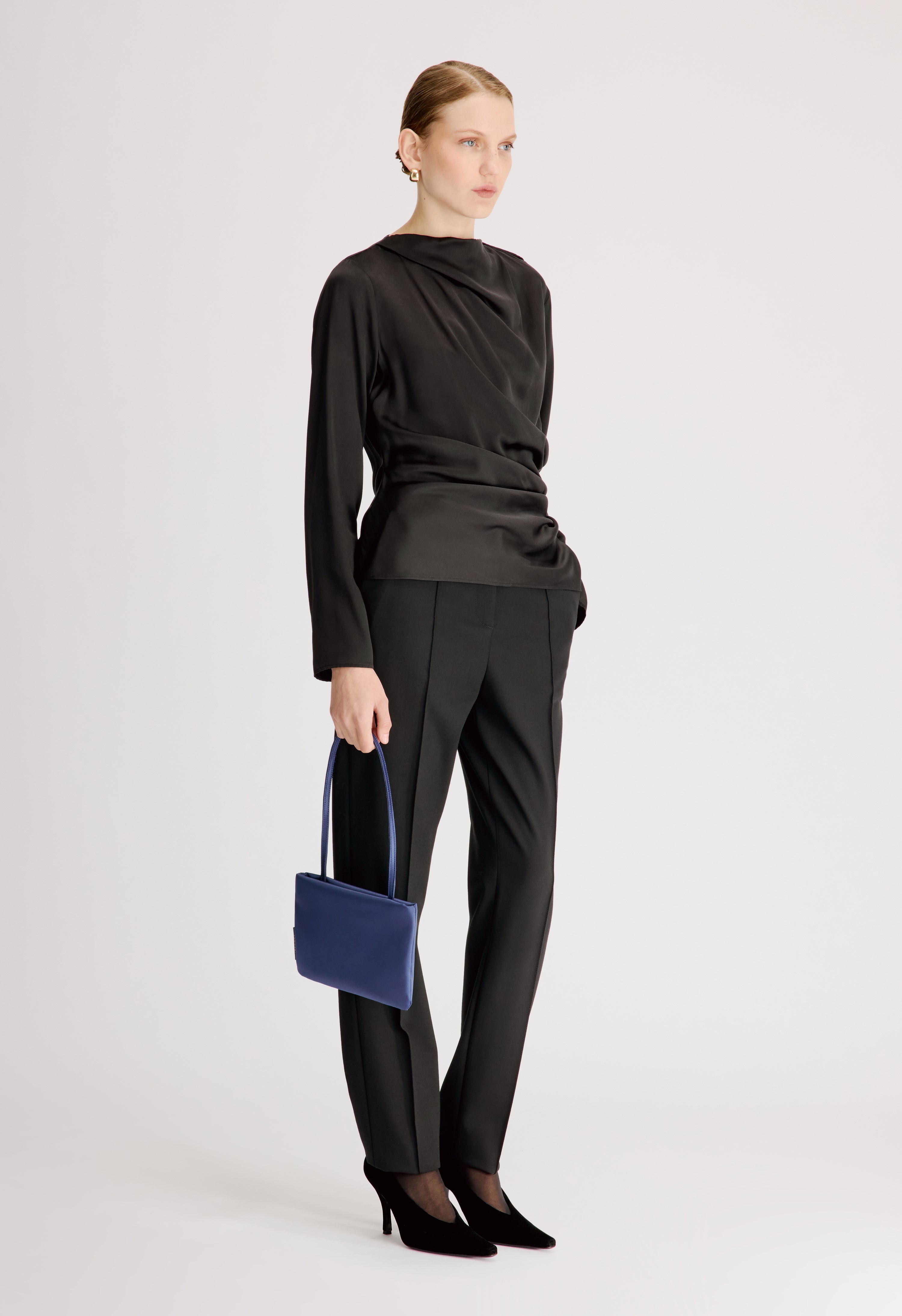 ANYA Draped satin top