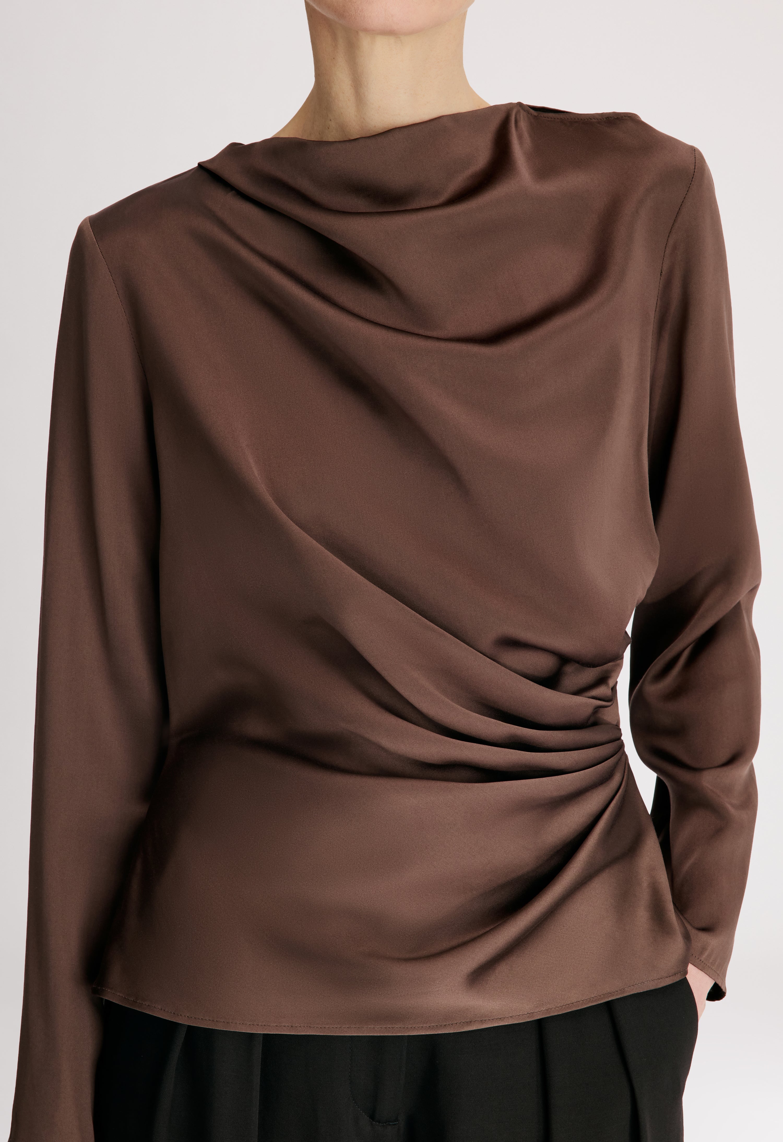 ANYA Draped satin top