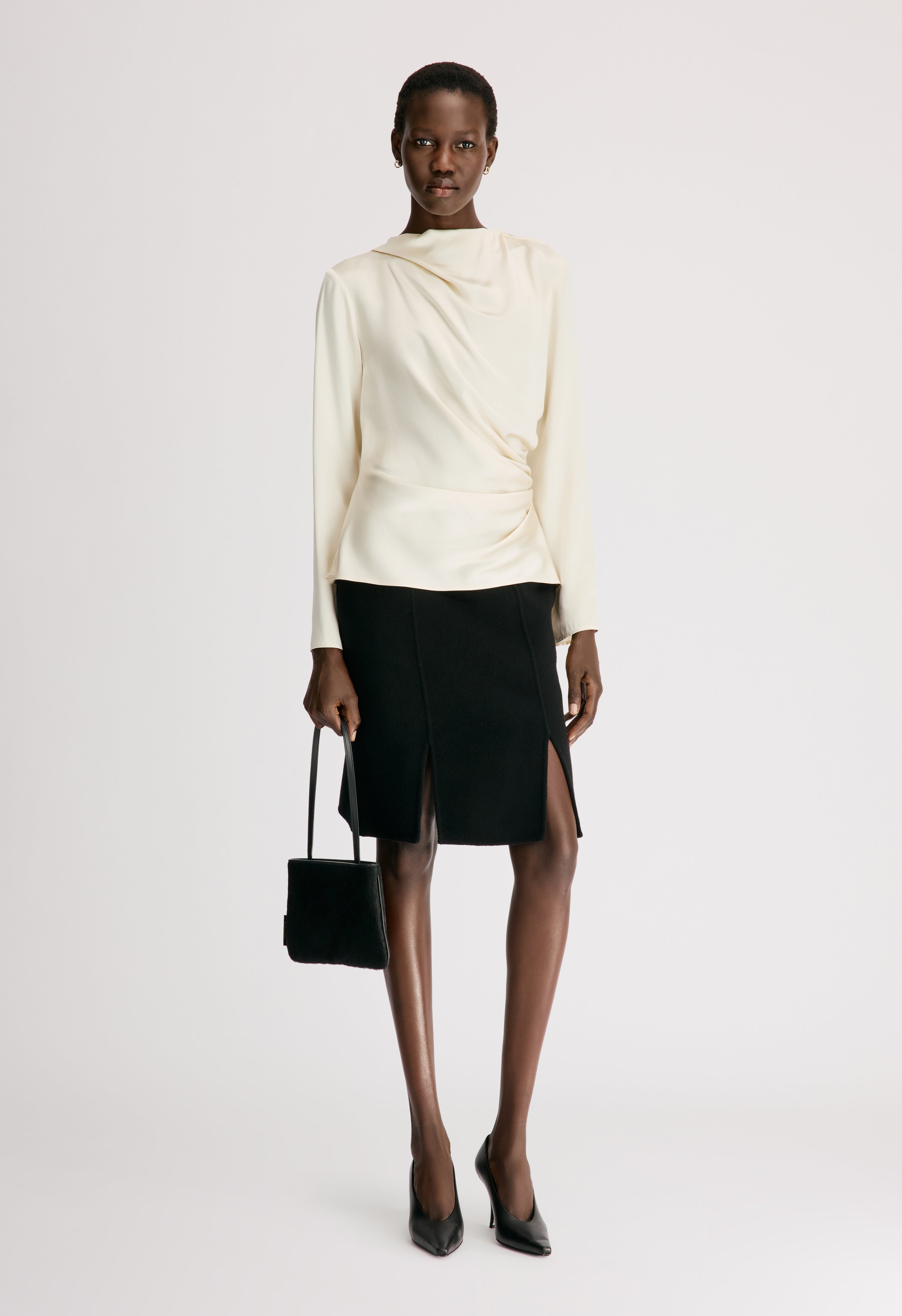 ANYA Draped satin top