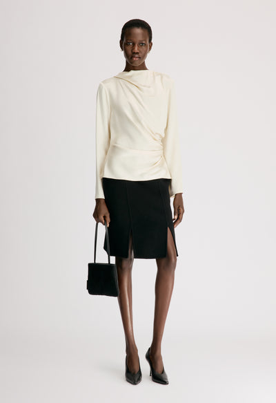 ANYA Draped satin top