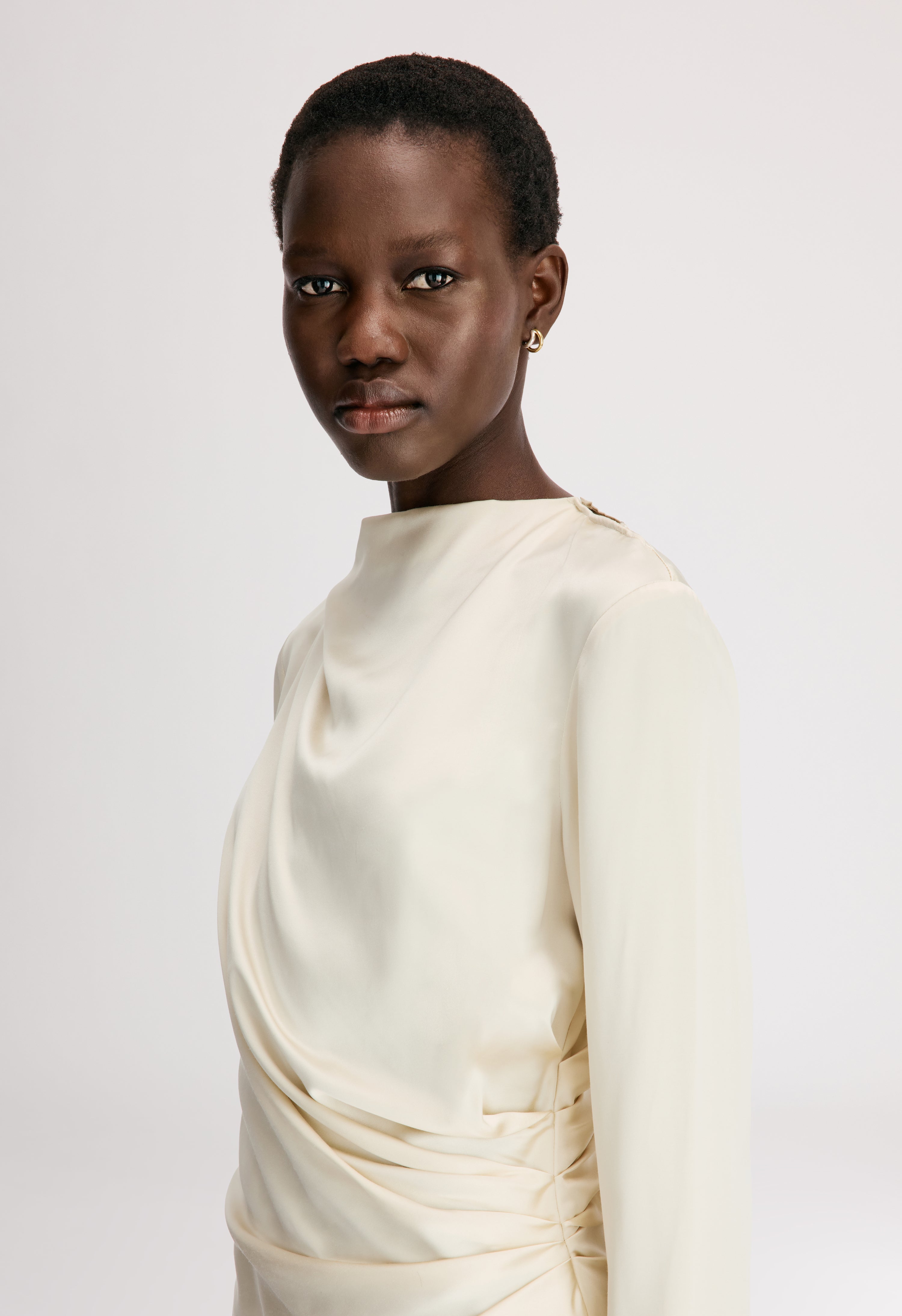 ANYA Draped satin top