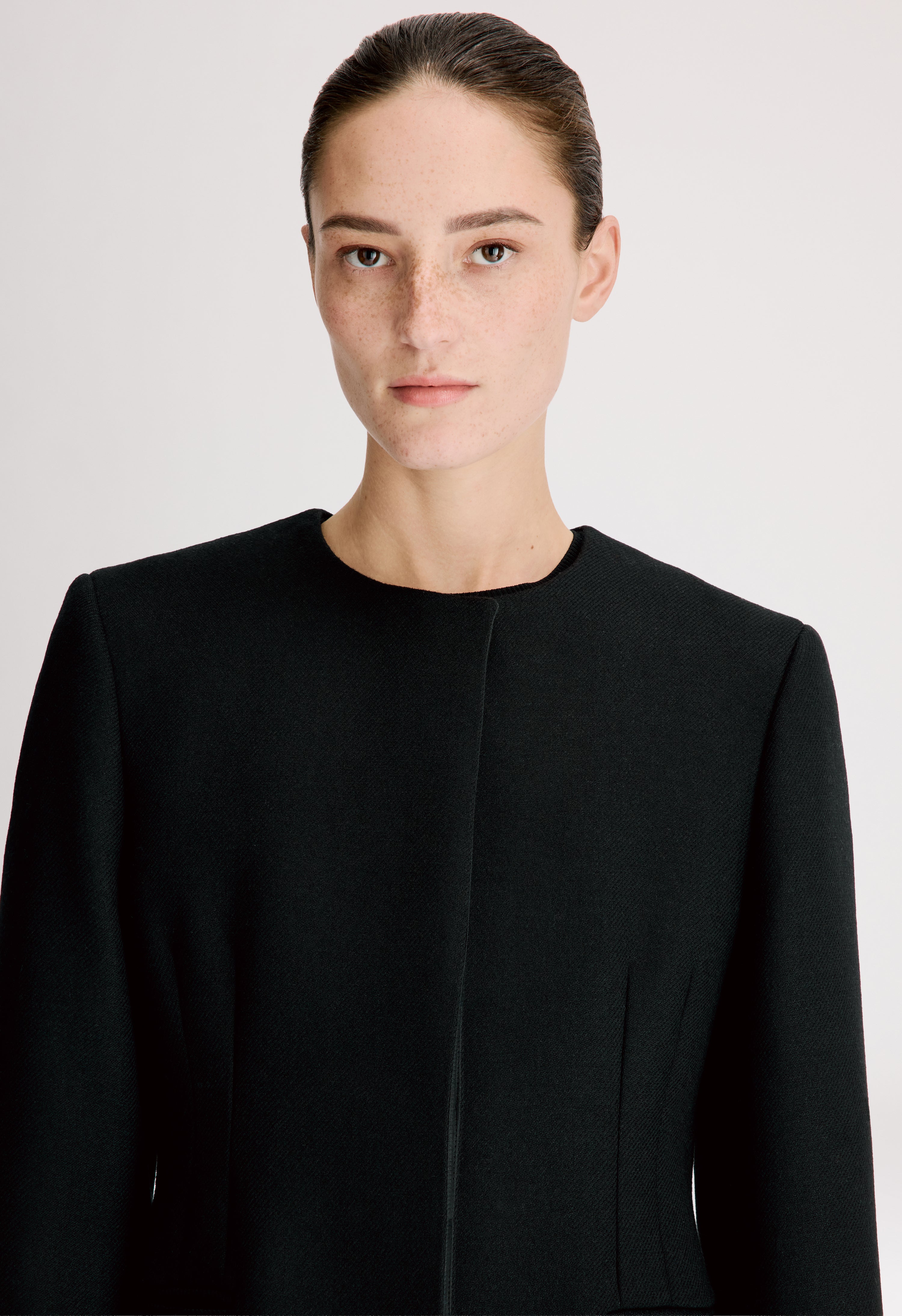 ARITA Manteau long en sergé de Laine