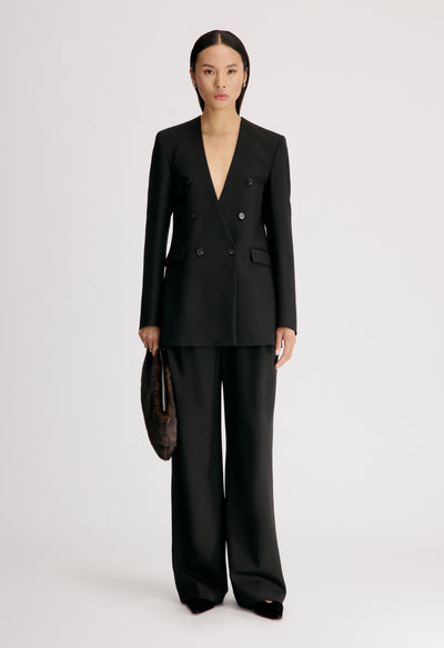 ASTRID Veste à double boutonnage sans col