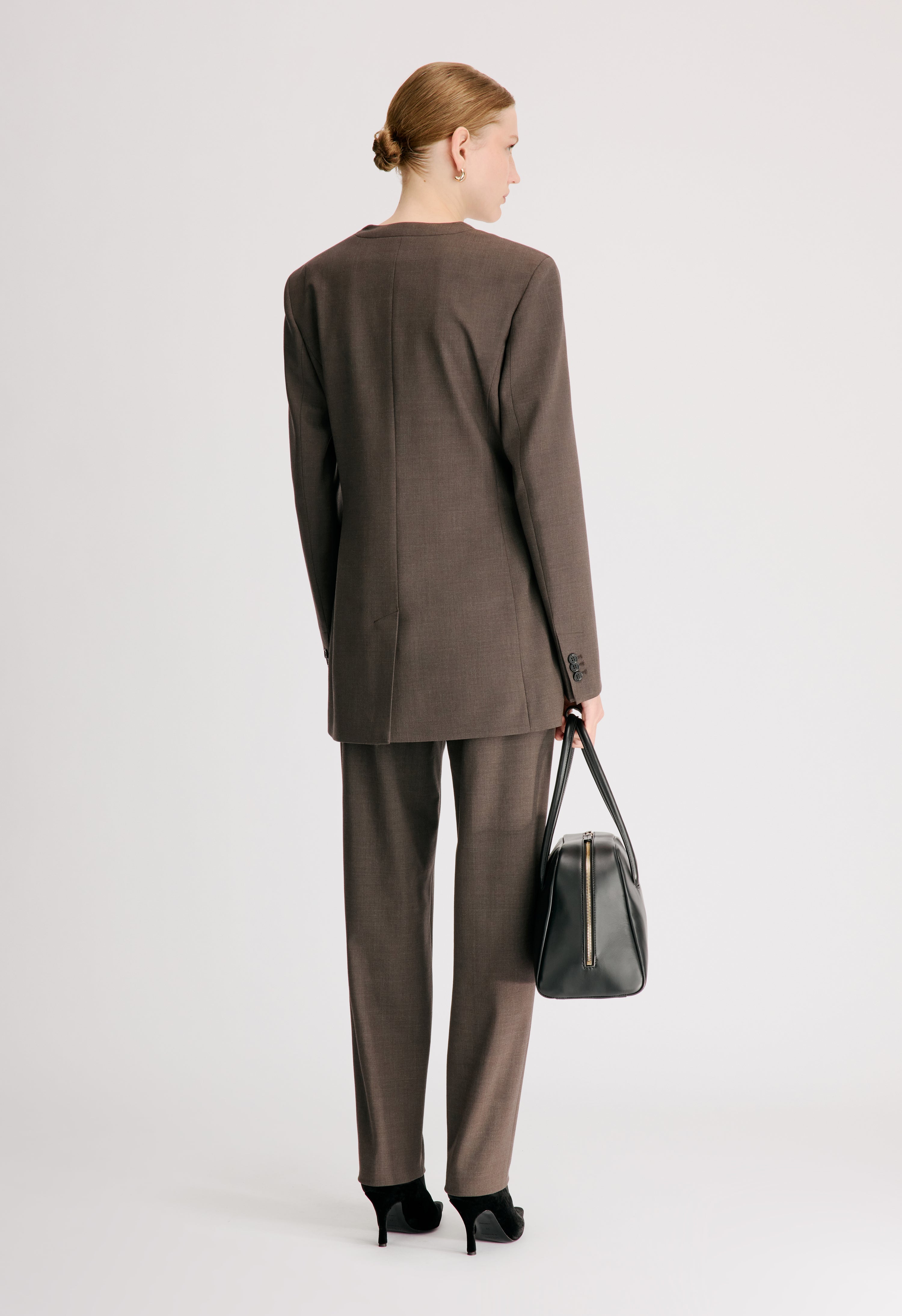 ASTRID Veste à double boutonnage sans col