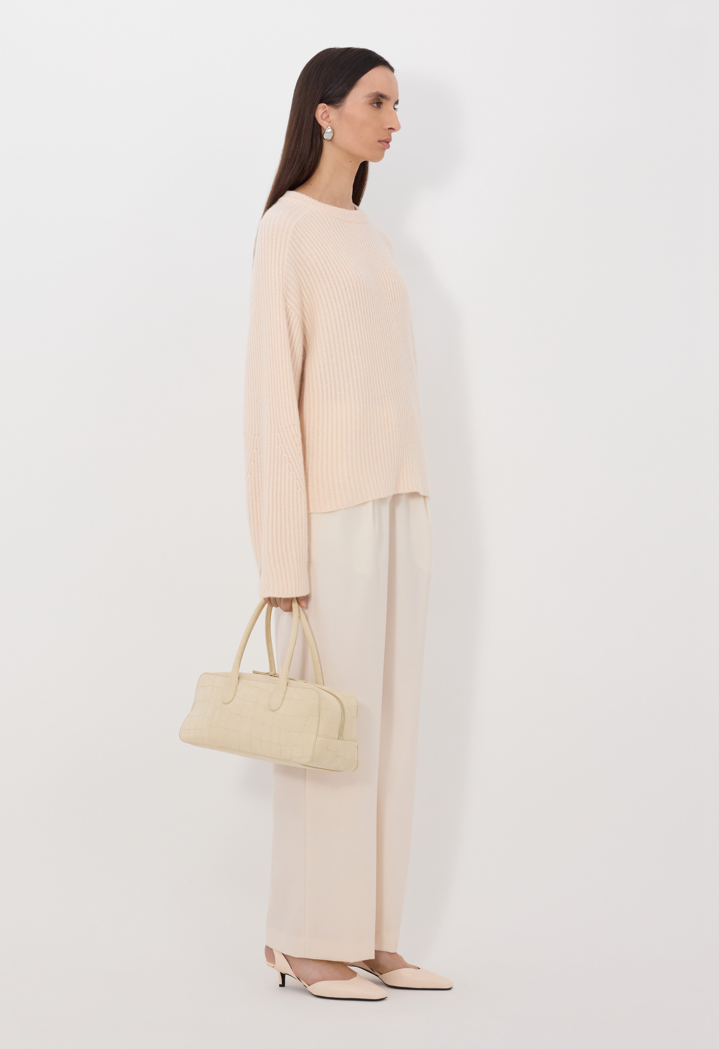 AXEL LDS Pull en cachemire côtelé