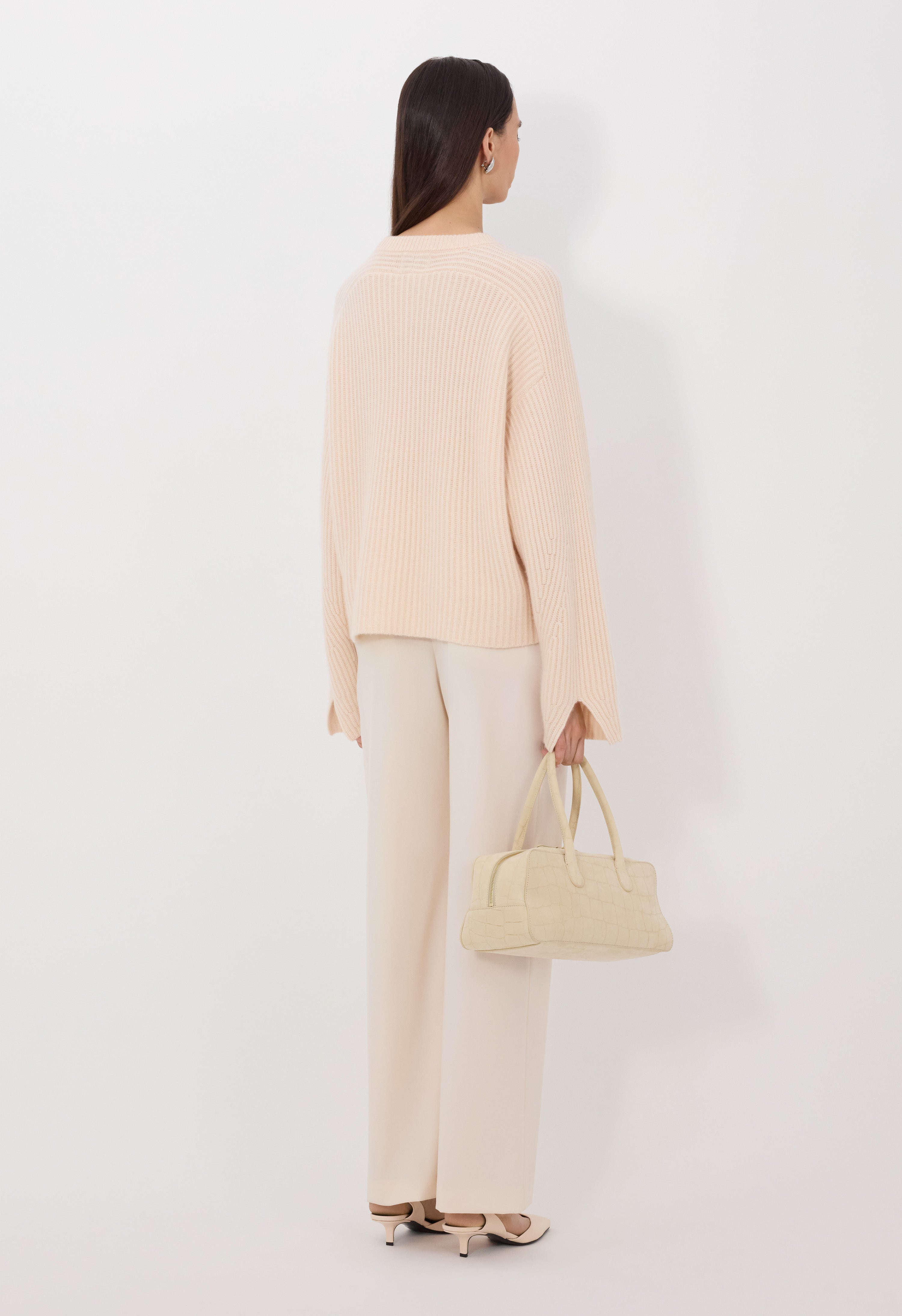 AXEL LDS Pull en cachemire côtelé