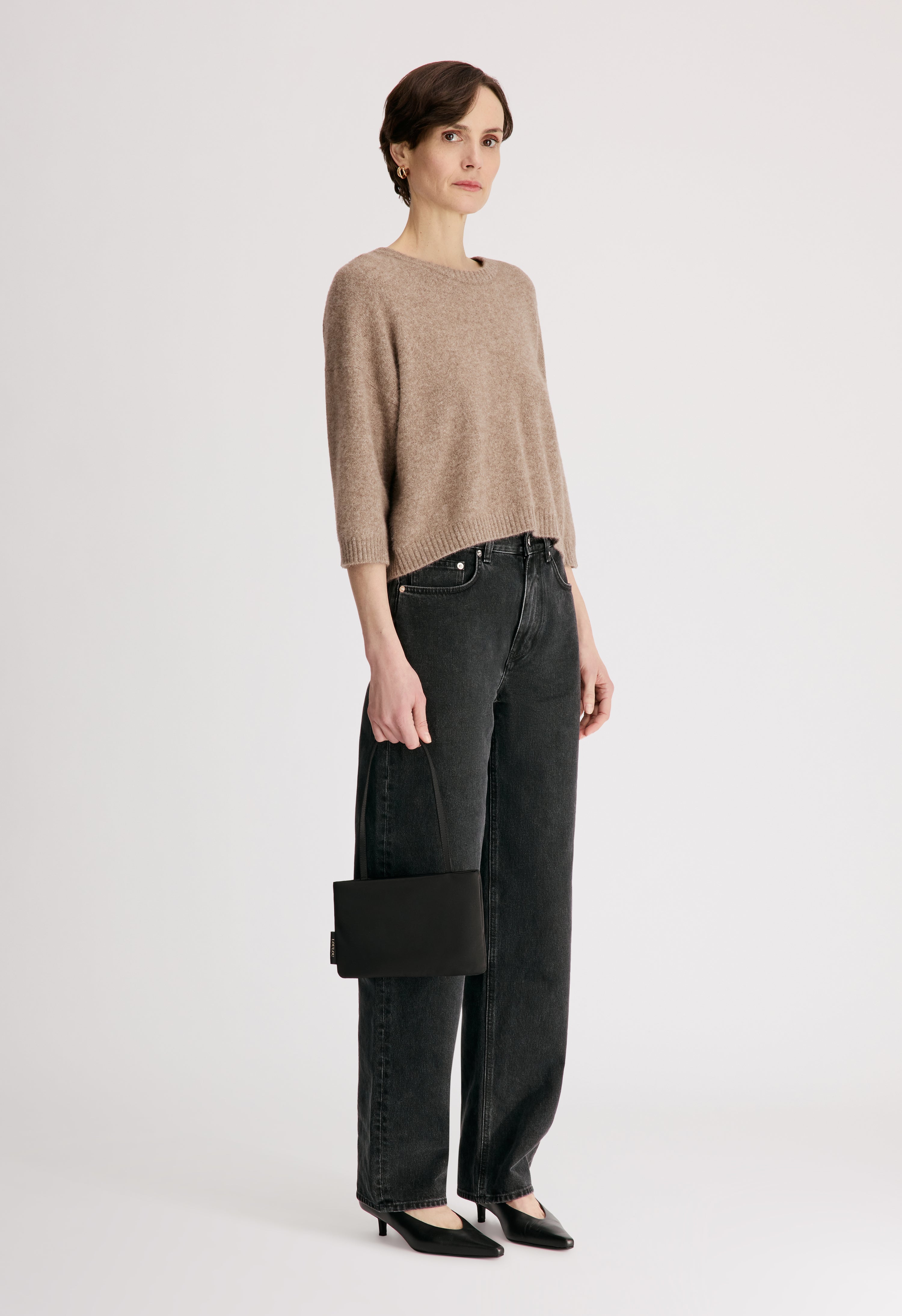 AZALI 3/4 sleeves yak blend sweater