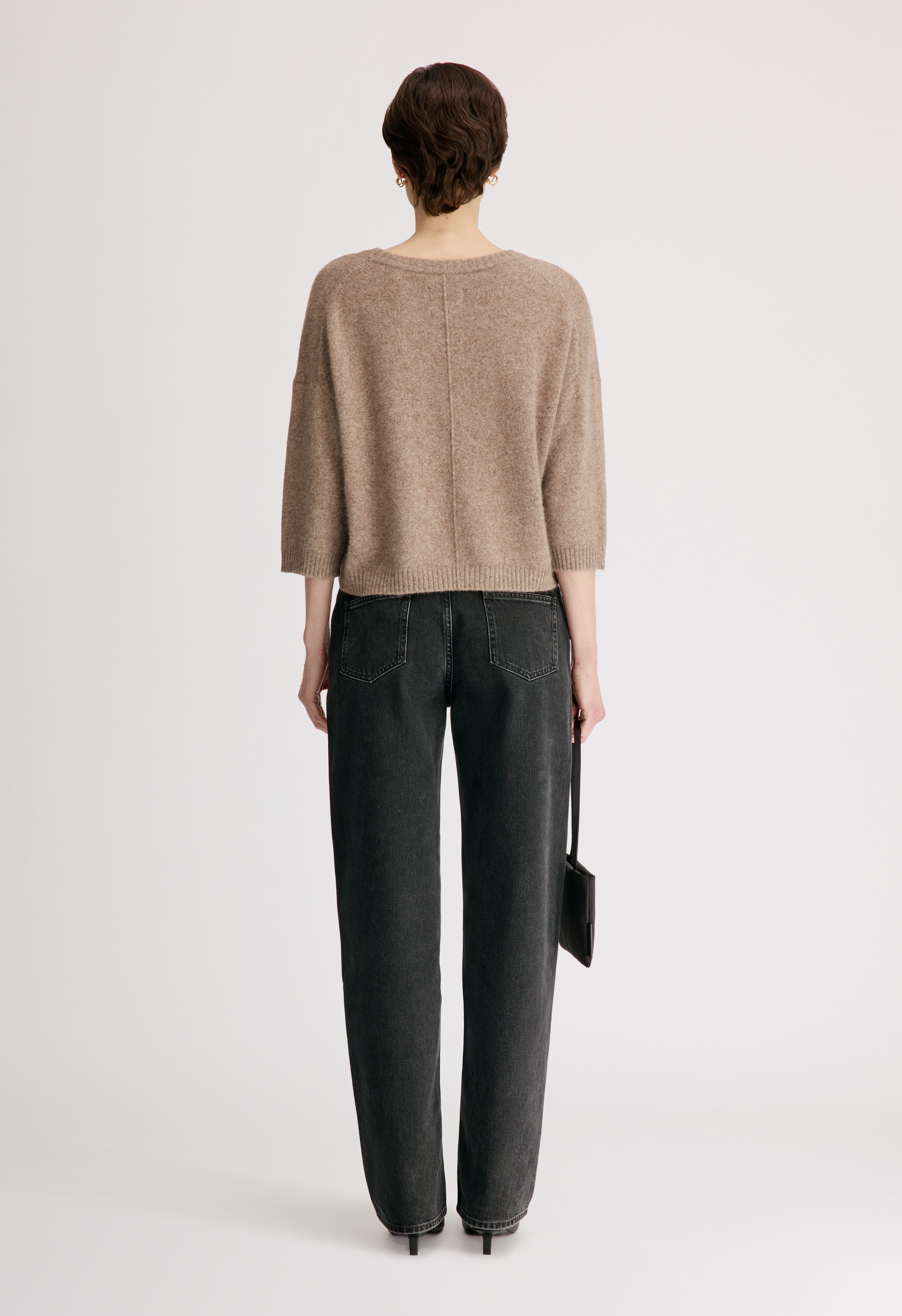 AZALI 3/4 sleeves yak blend sweater