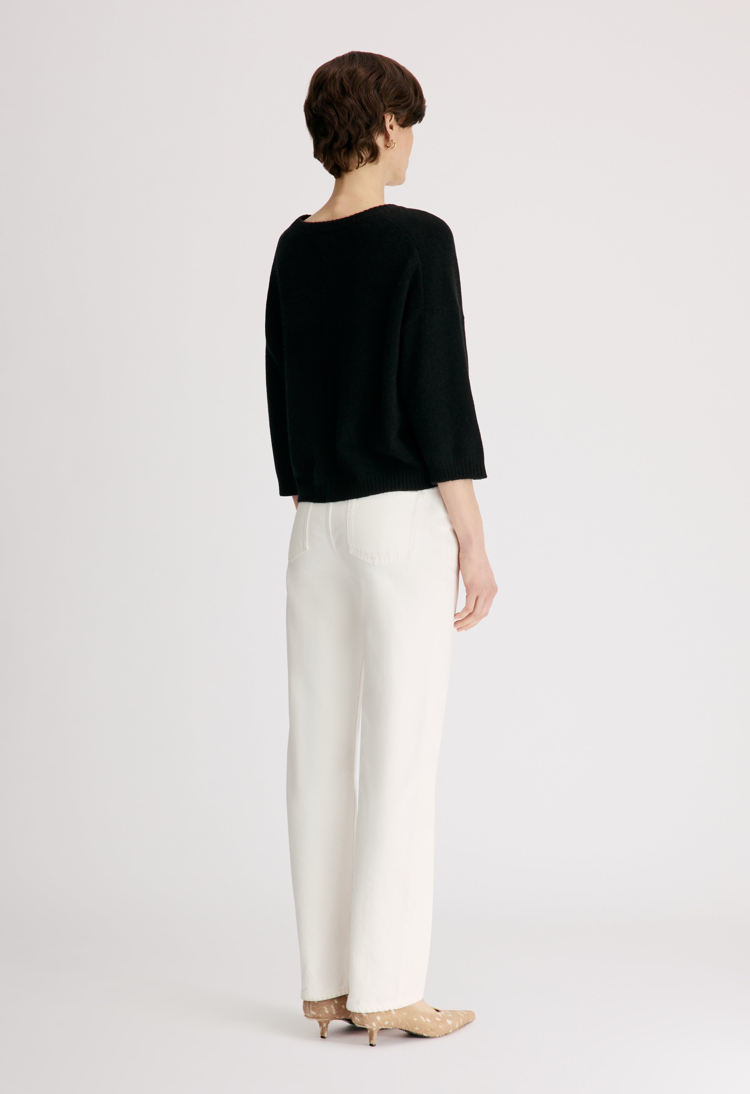 AZALI 3/4 sleeves yak blend sweater