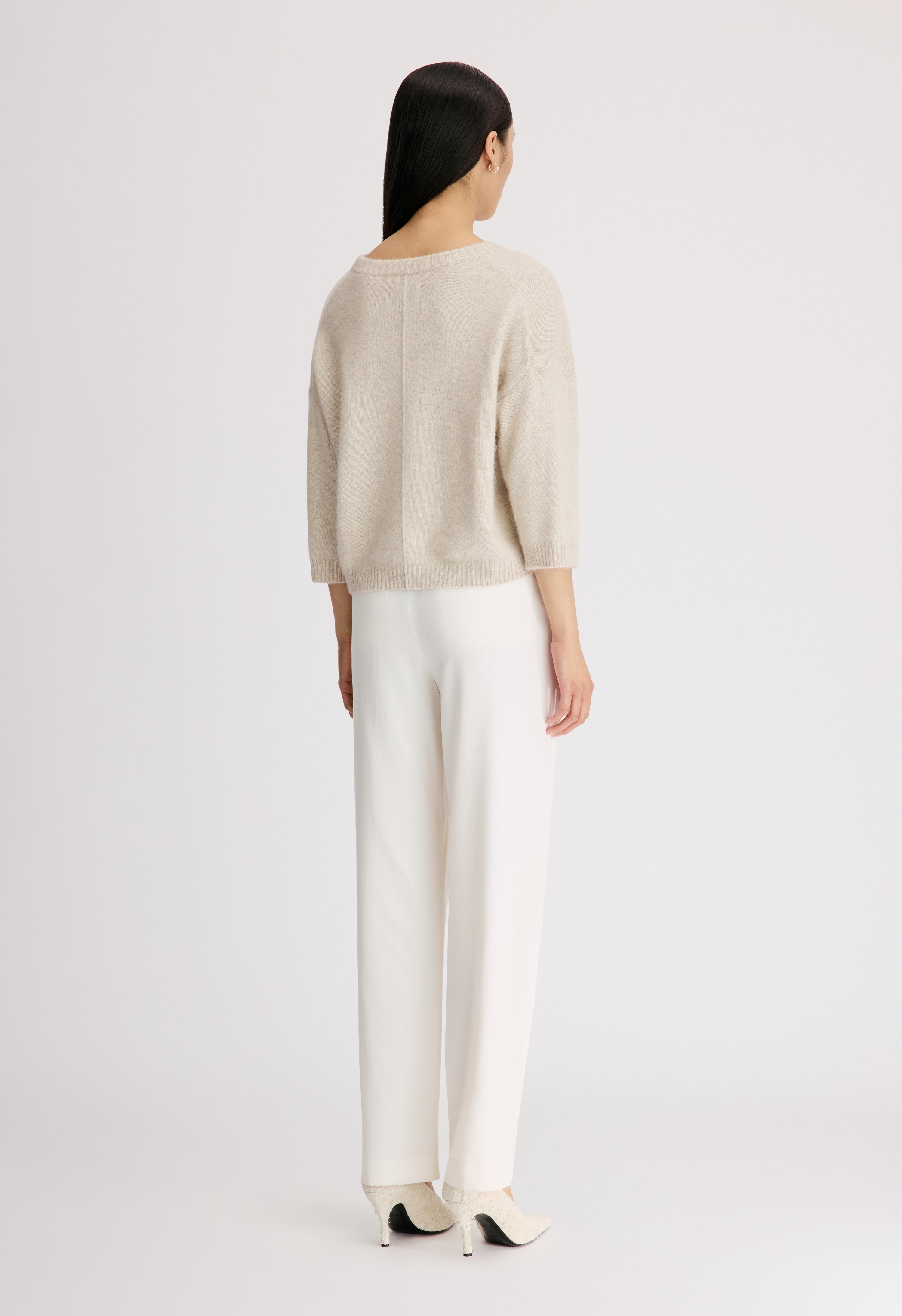 AZALI 3/4 sleeves yak blend sweater